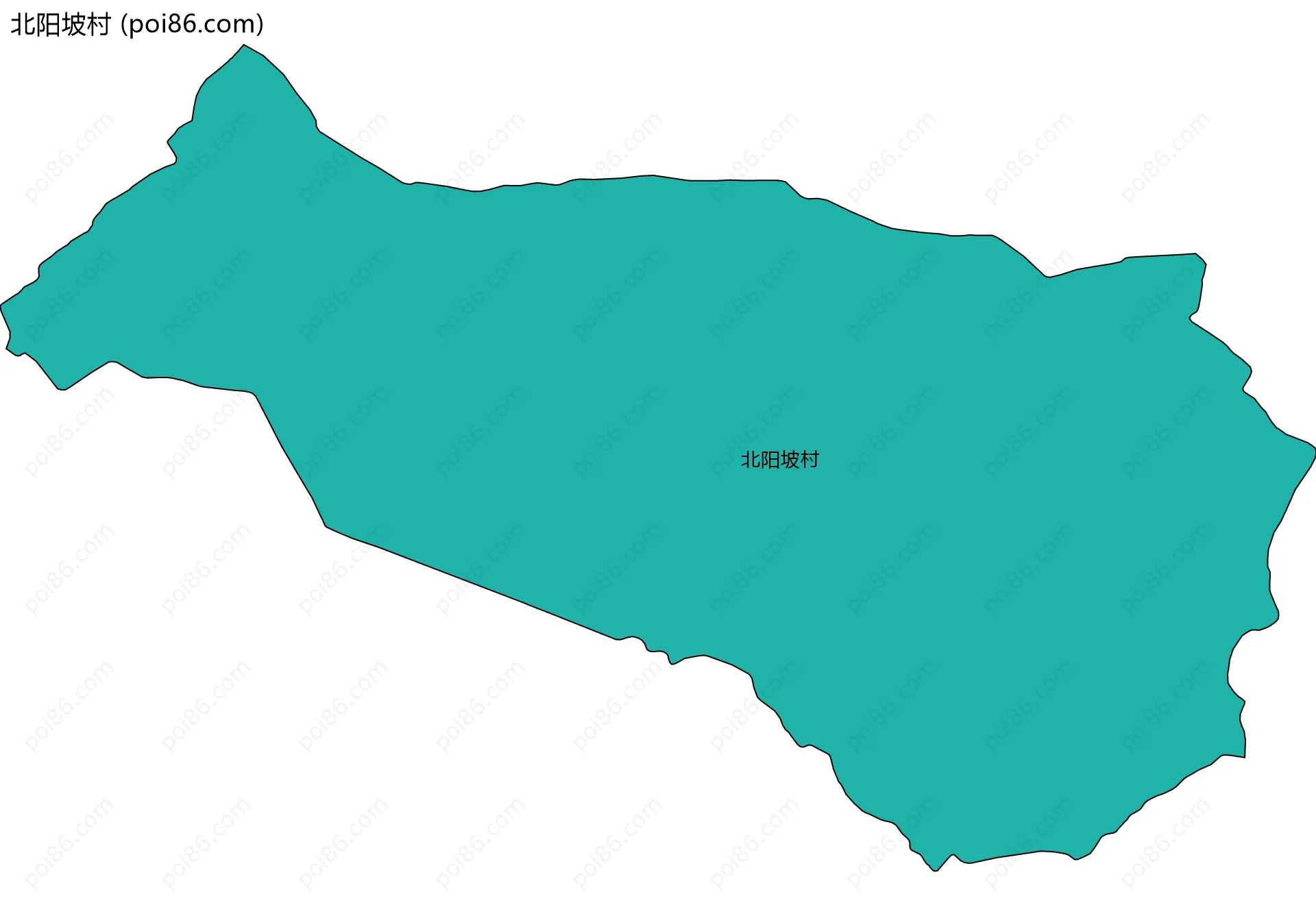 北阳坡村边界地图