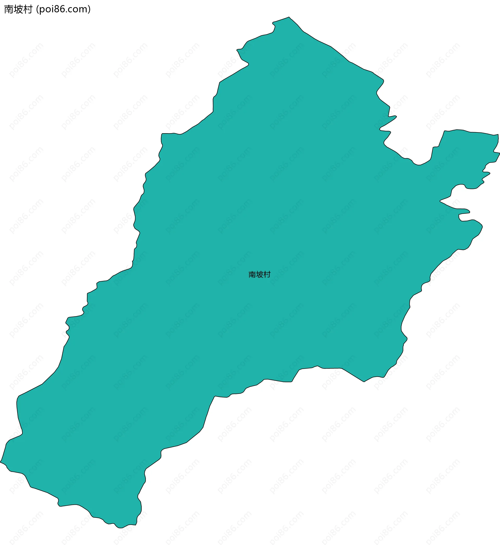 南坡村边界地图