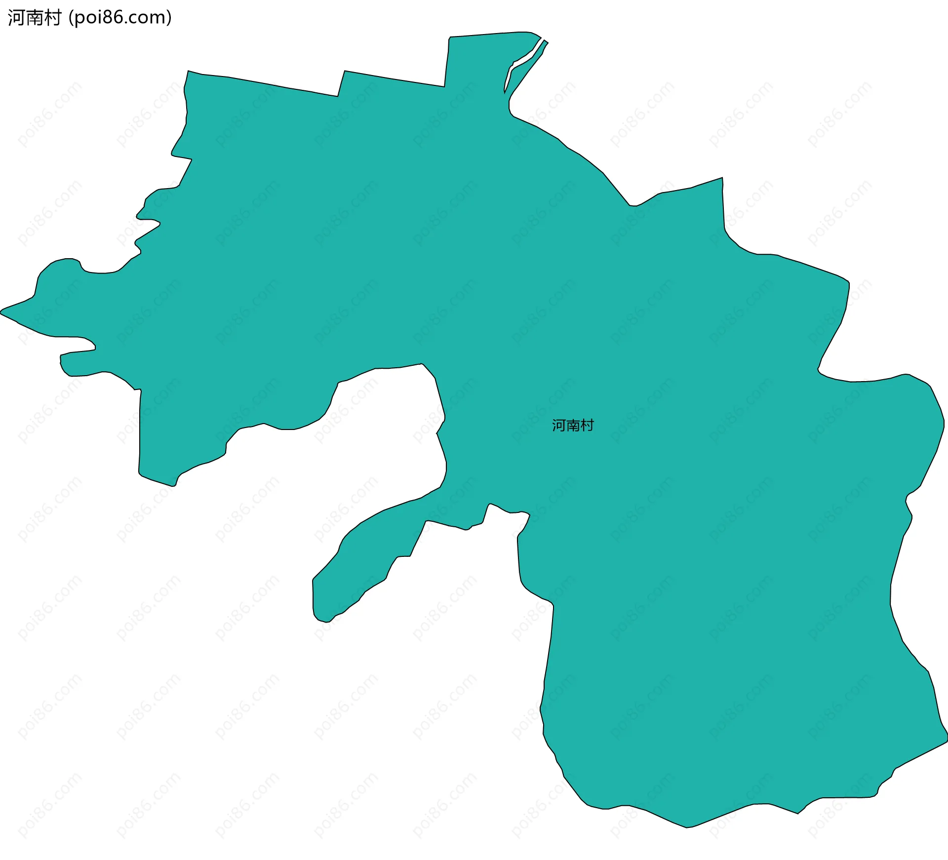 河南村边界地图