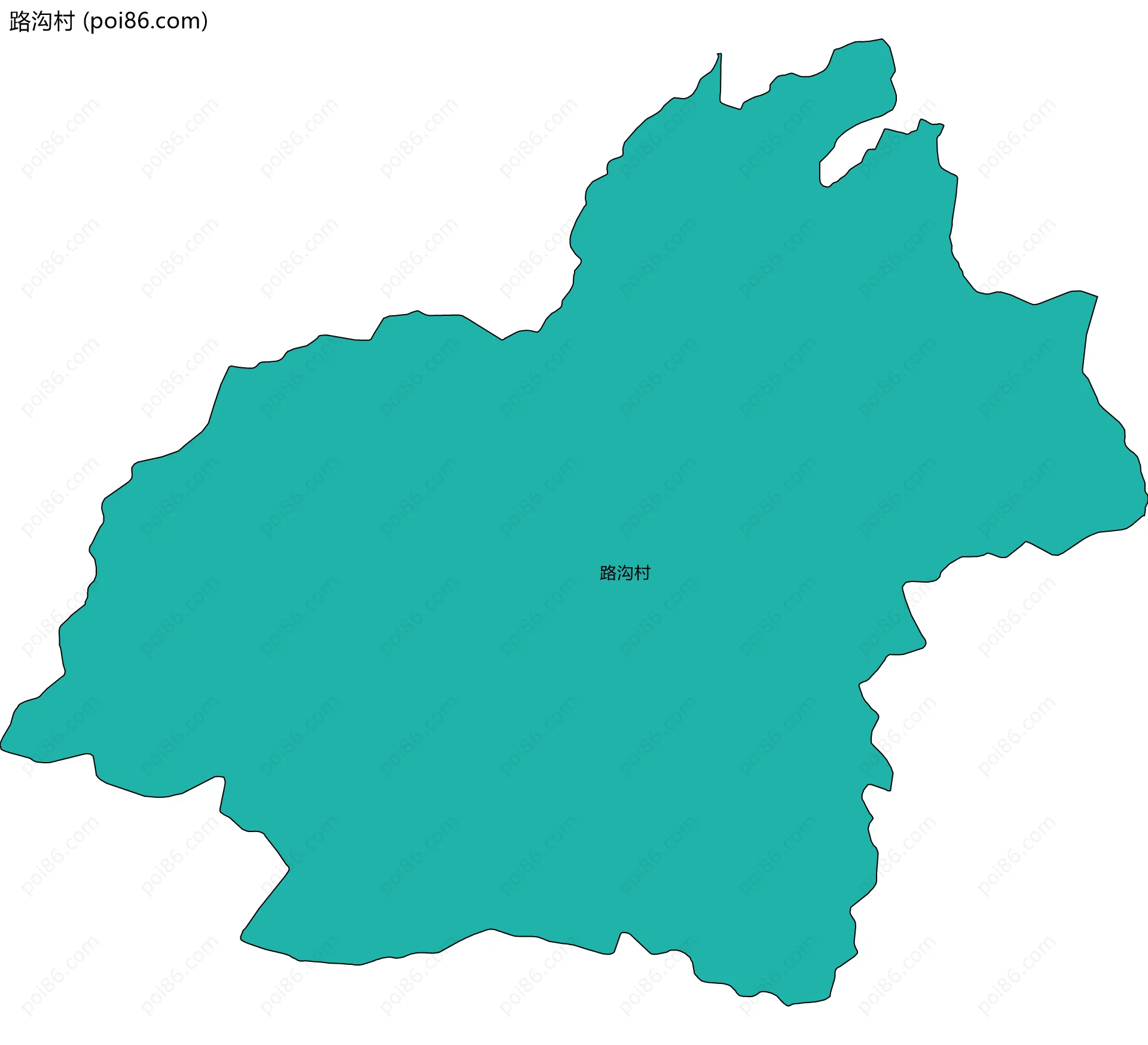 路沟村边界地图