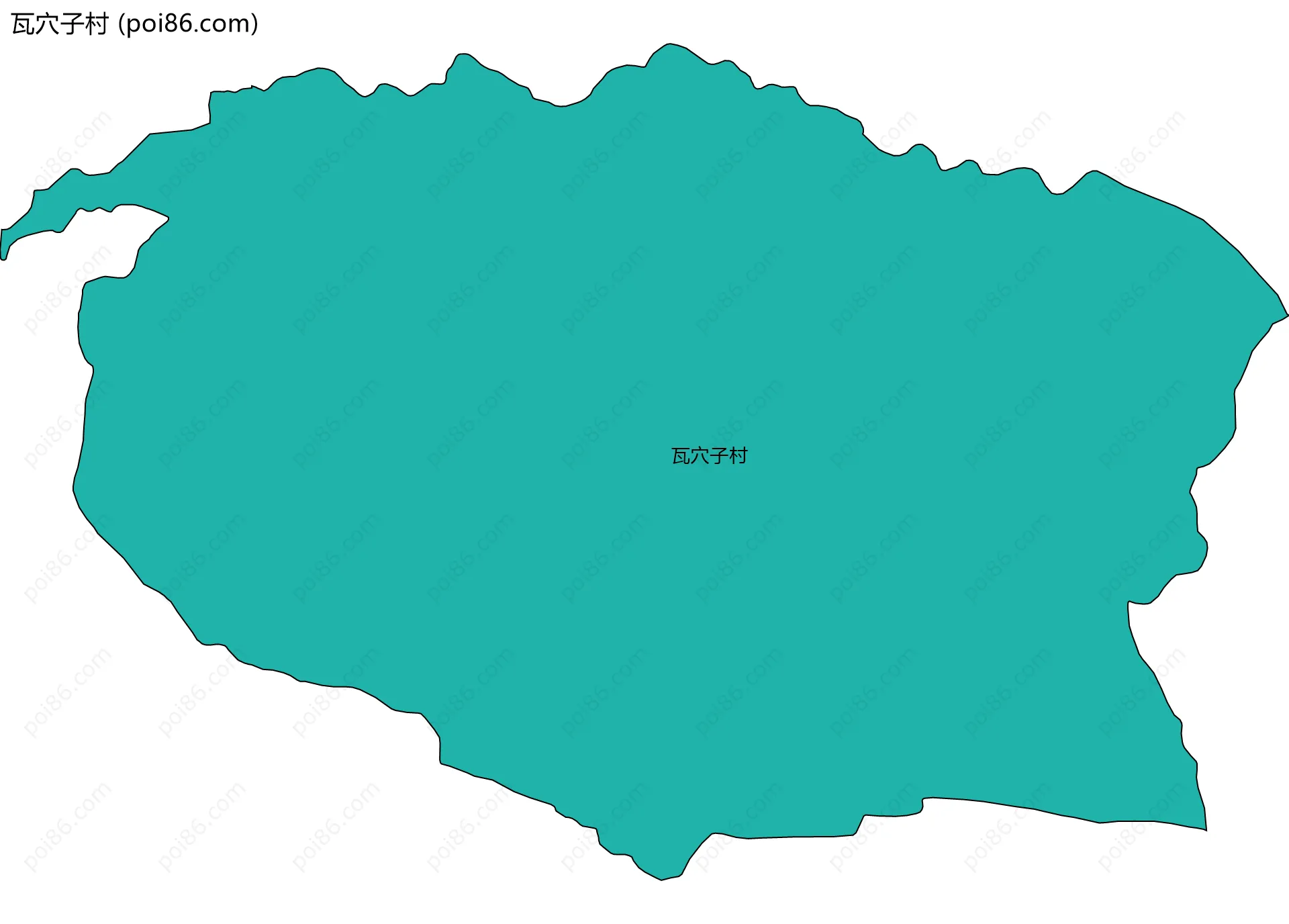 瓦穴子村边界地图