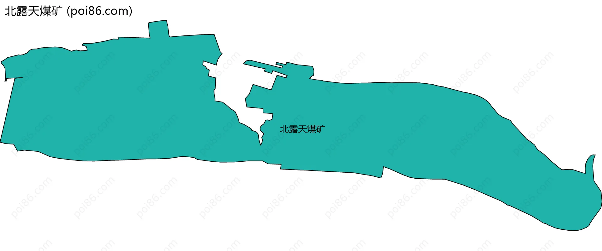 北露天煤矿边界地图