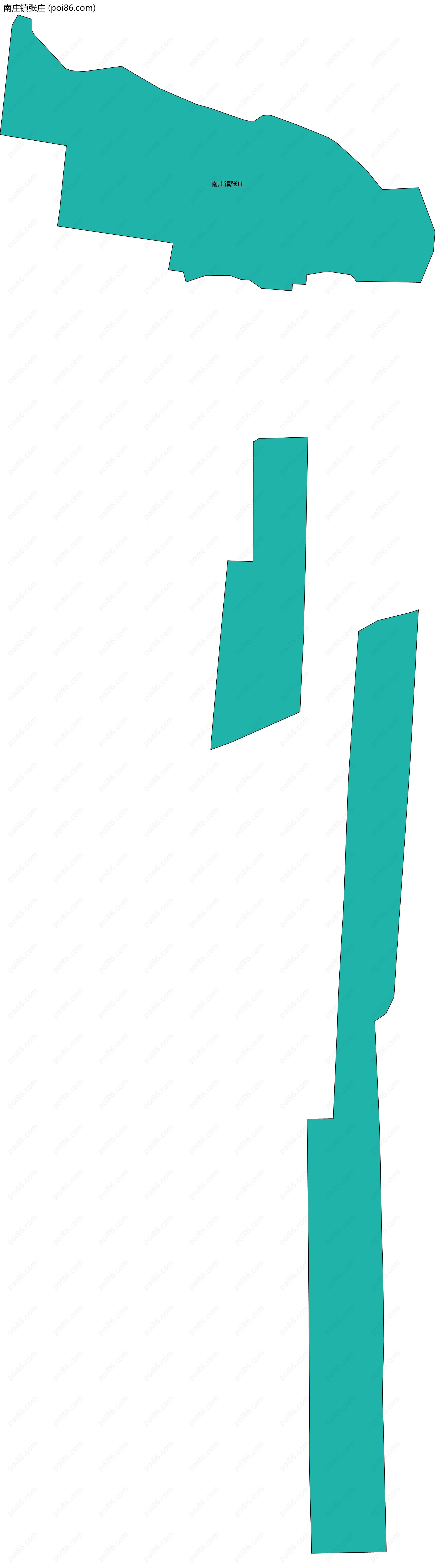 南庄镇张庄边界地图