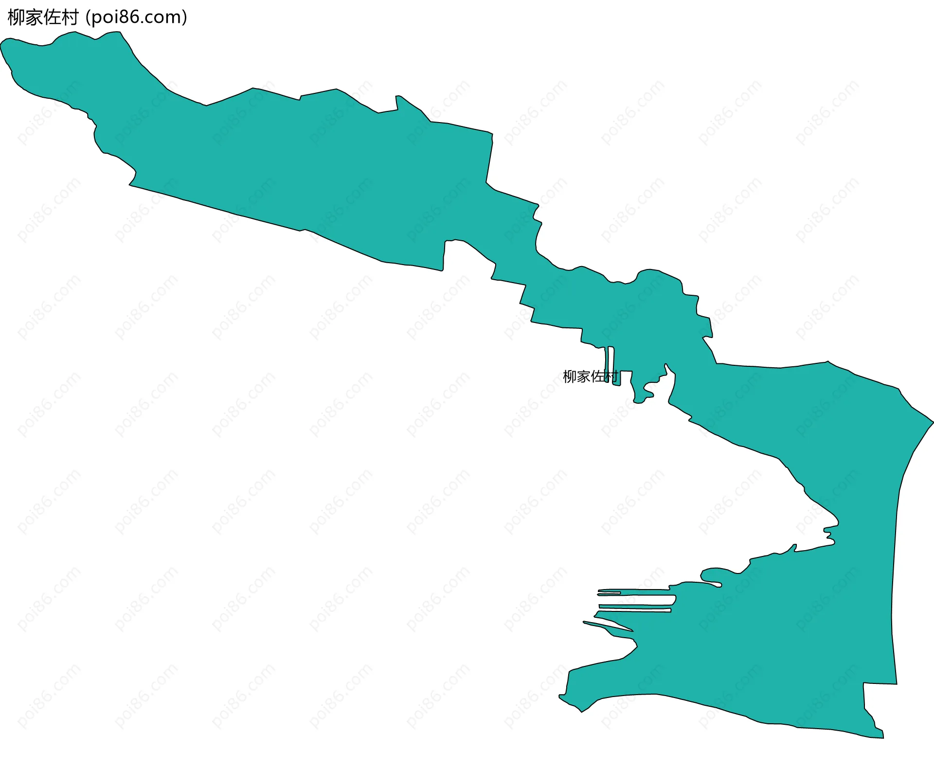 柳家佐村边界地图
