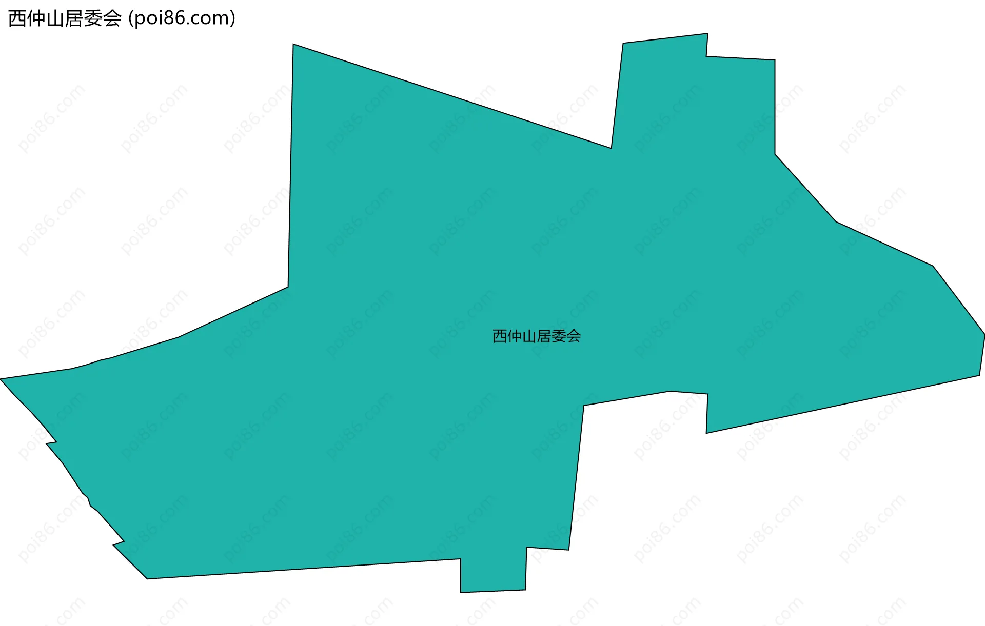 西仲山居委会边界地图