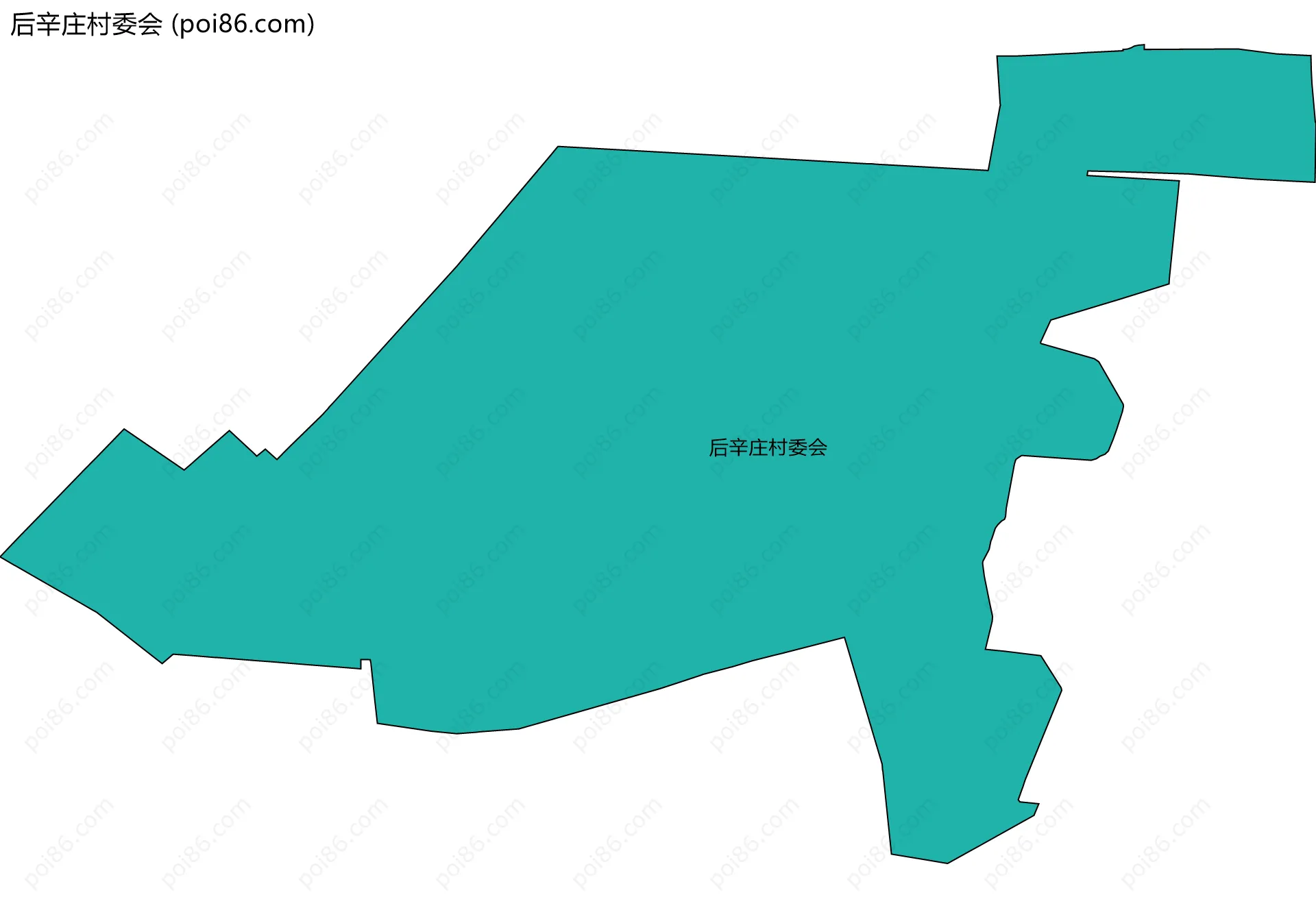 后辛庄村委会边界地图