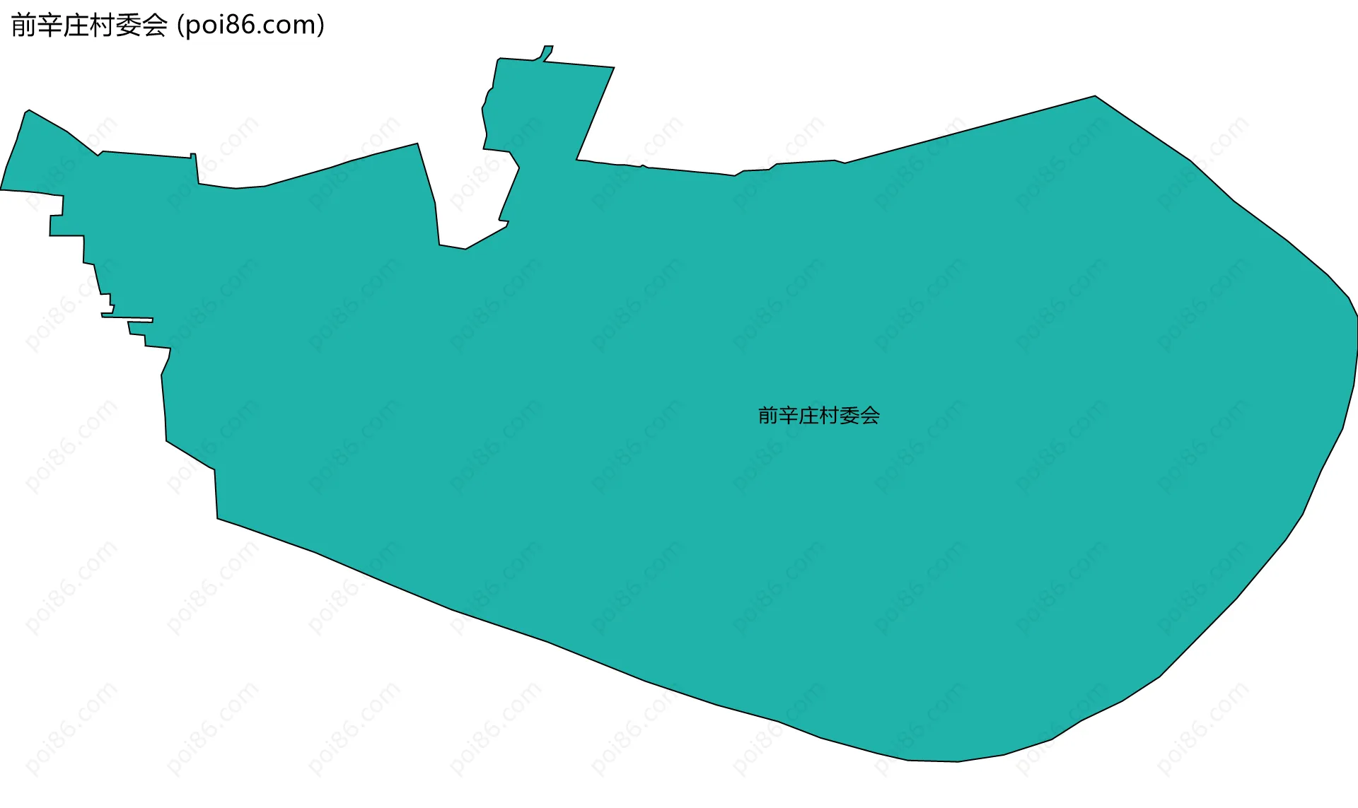 前辛庄村委会边界地图
