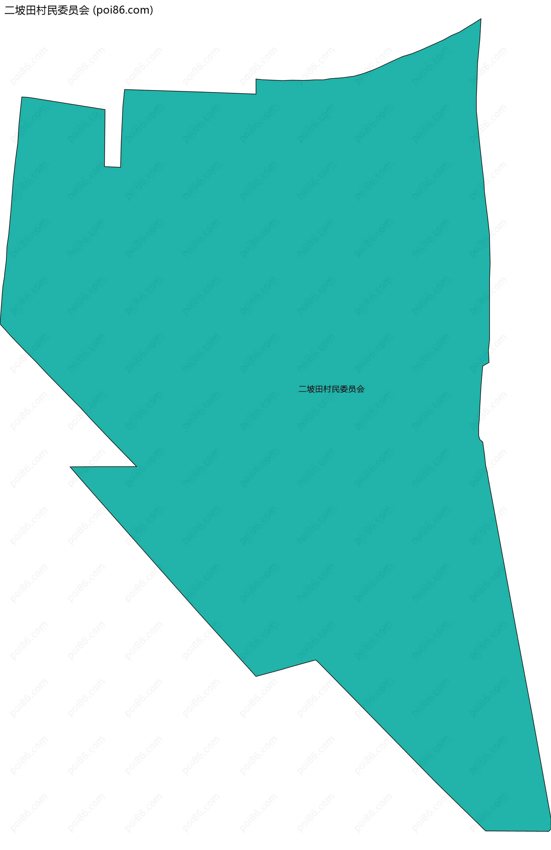 二坡田村民委员会边界地图