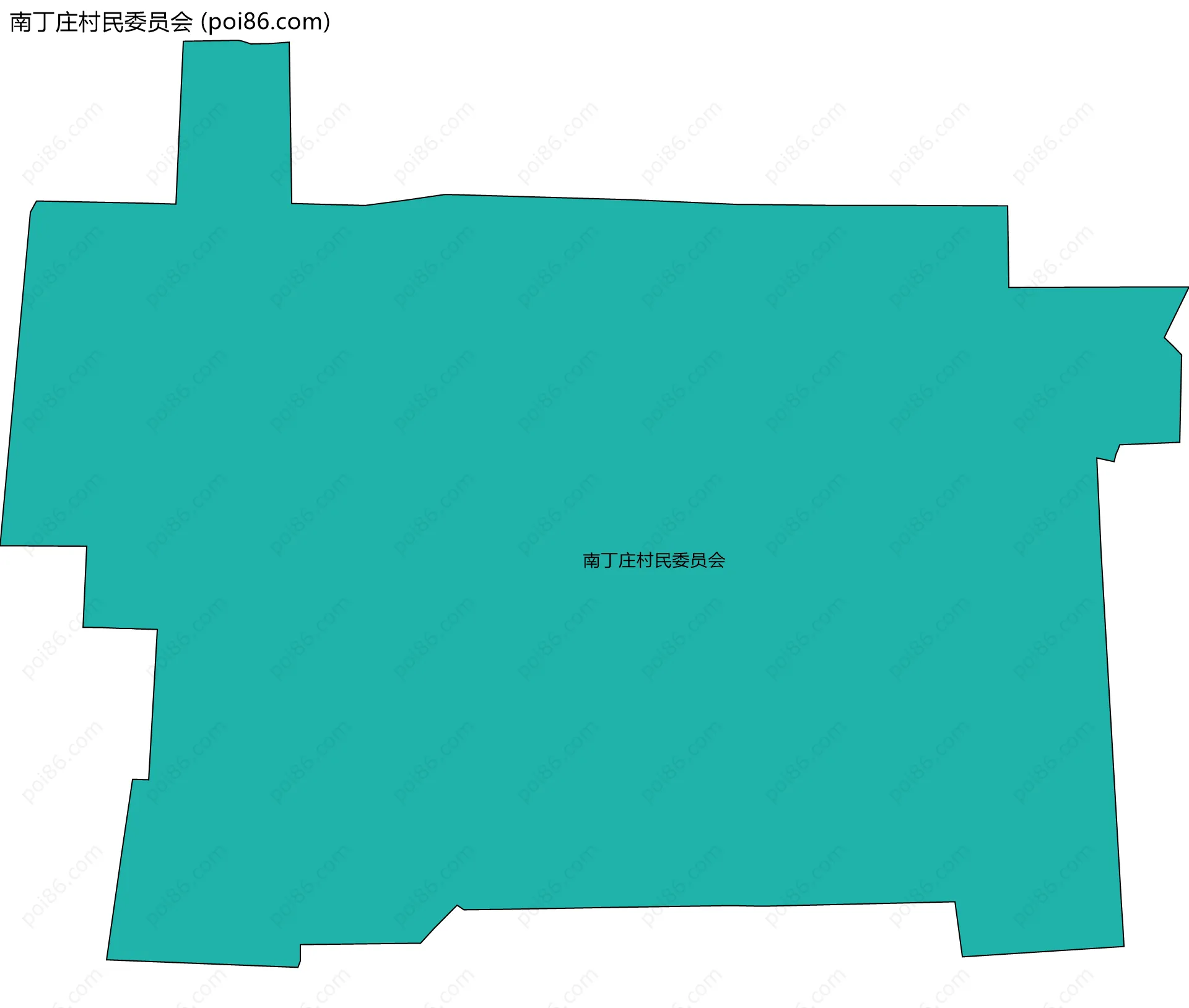 南丁庄村民委员会边界地图