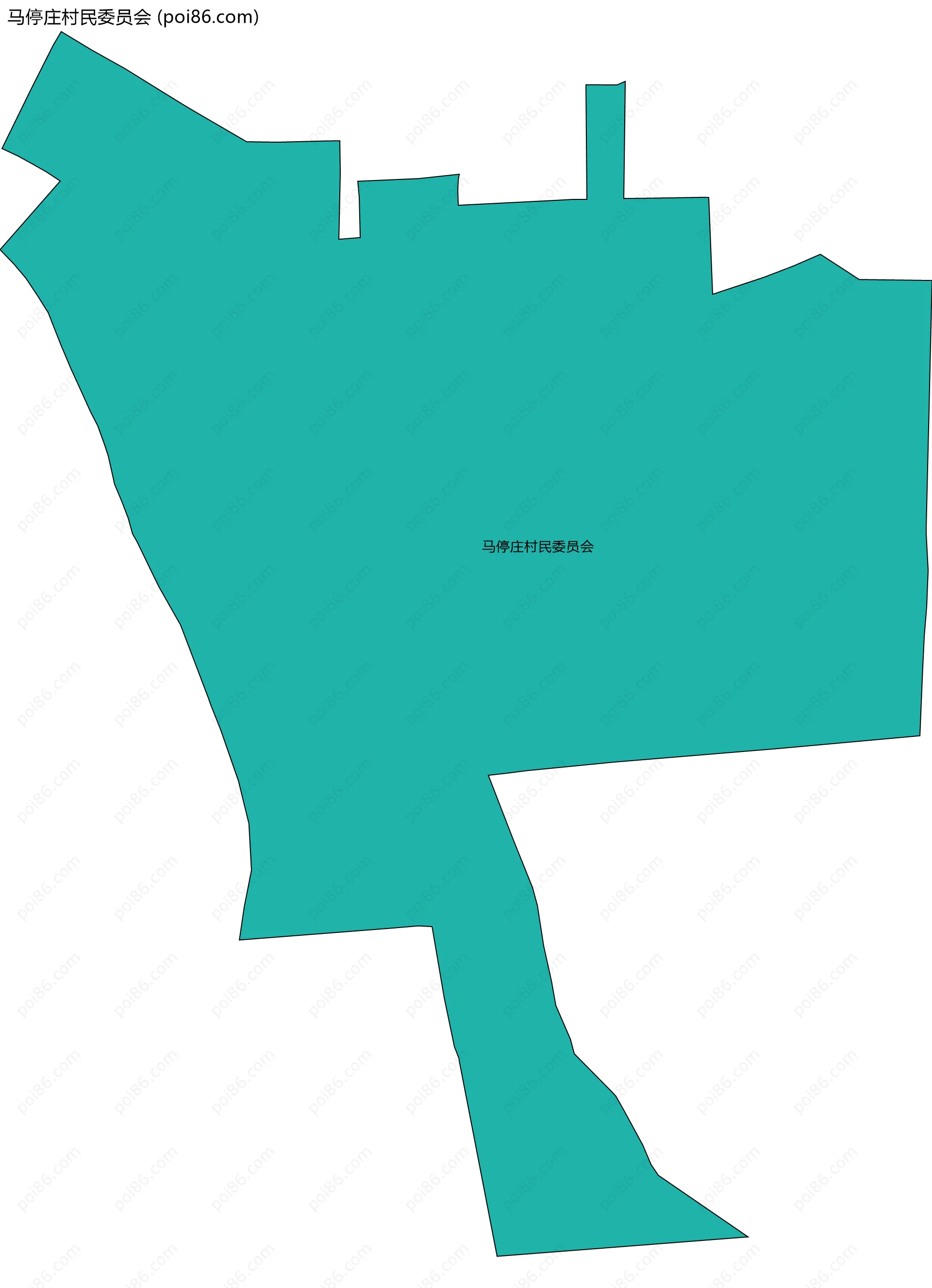 马停庄村民委员会边界地图