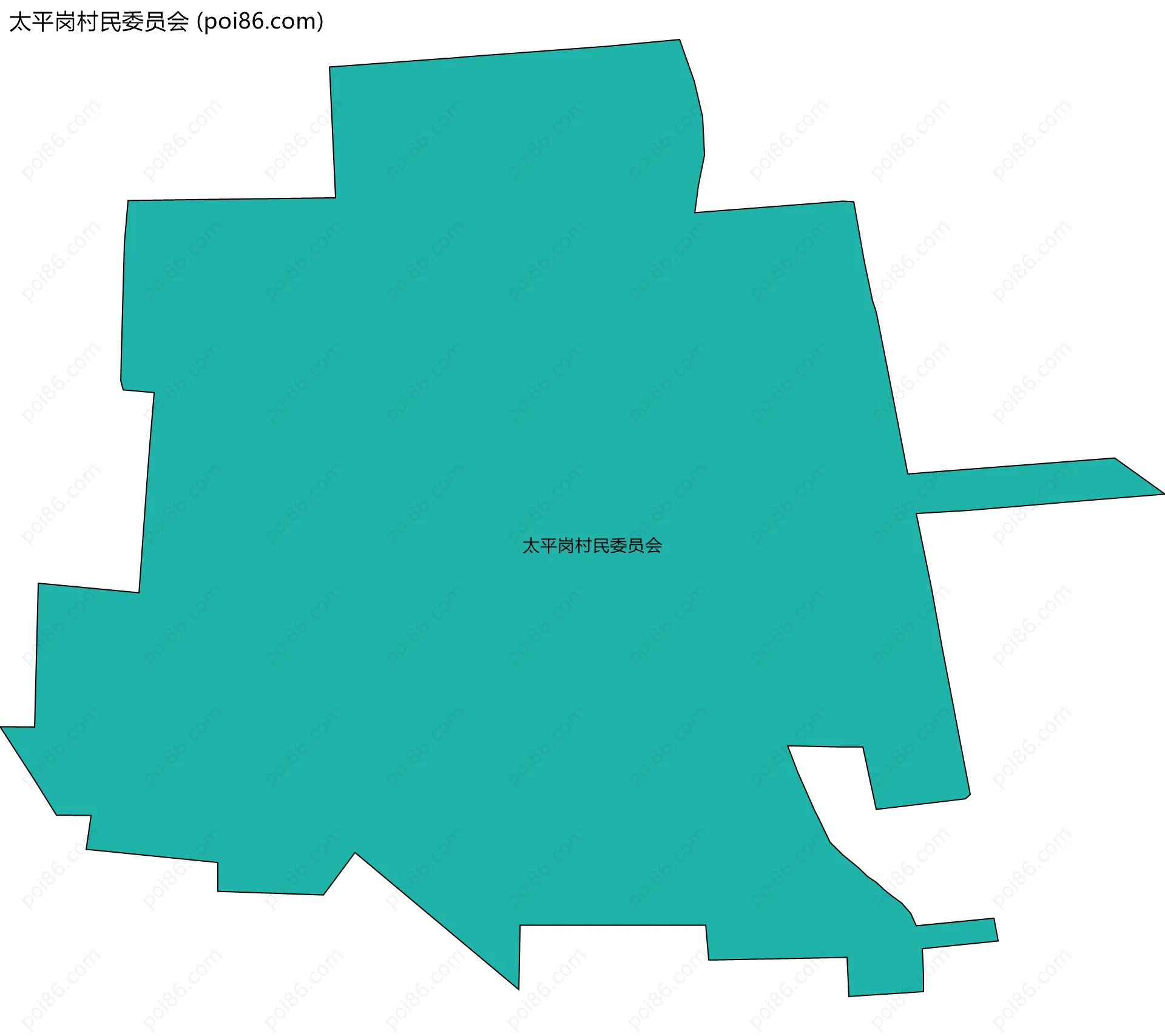 太平岗村民委员会边界地图