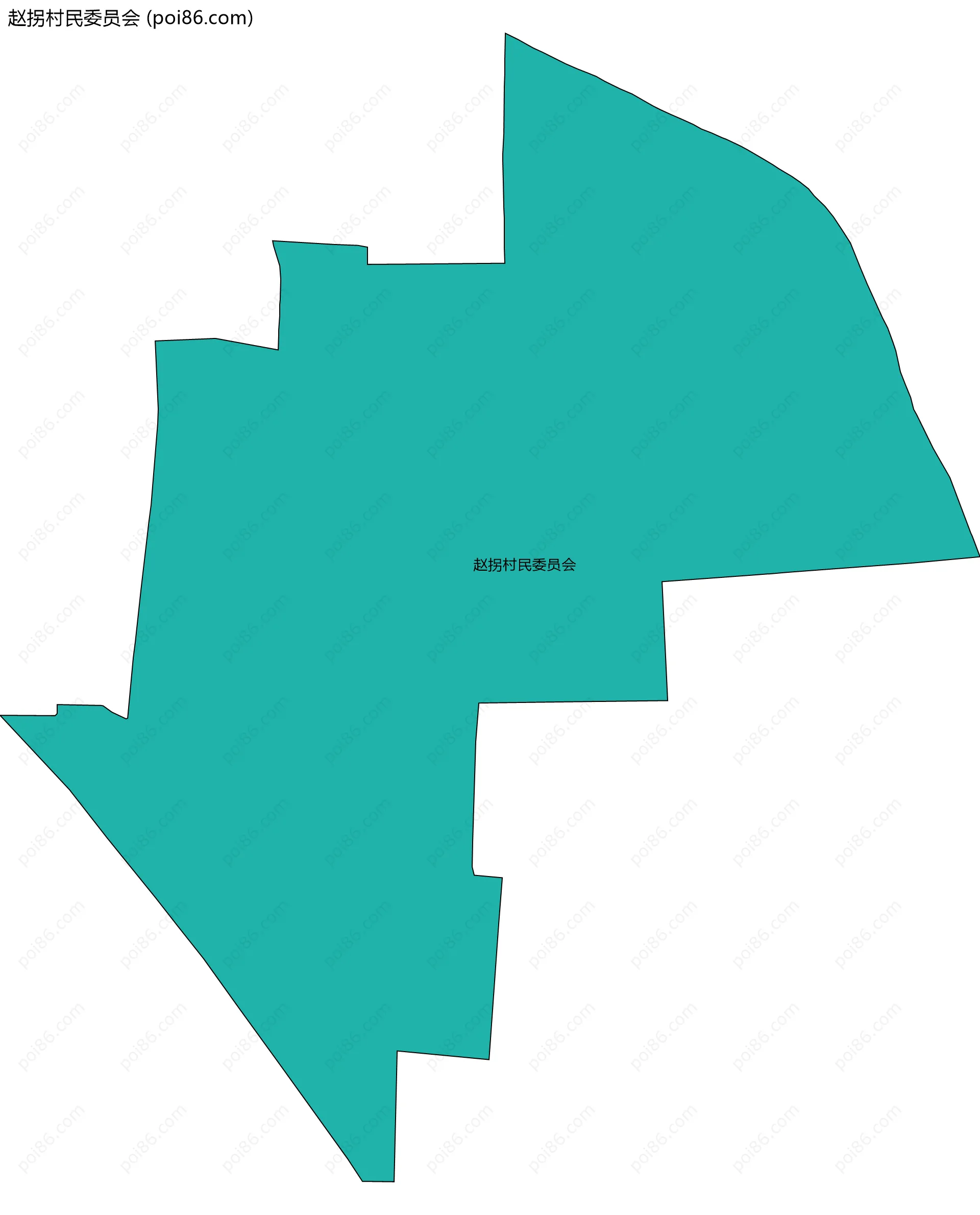 赵拐村民委员会边界地图