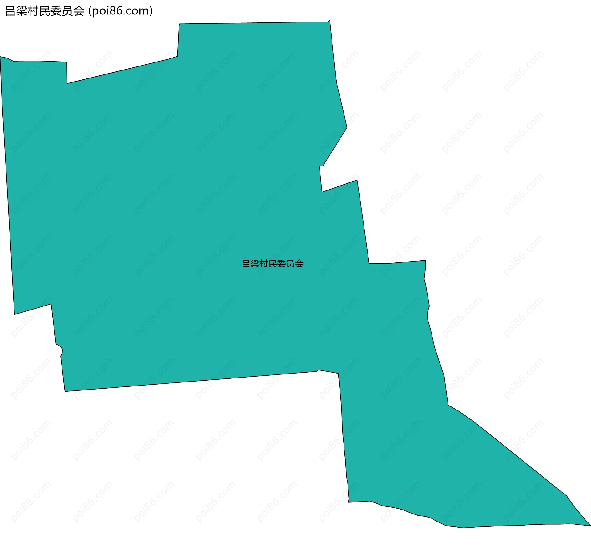 吕梁村民委员会边界地图