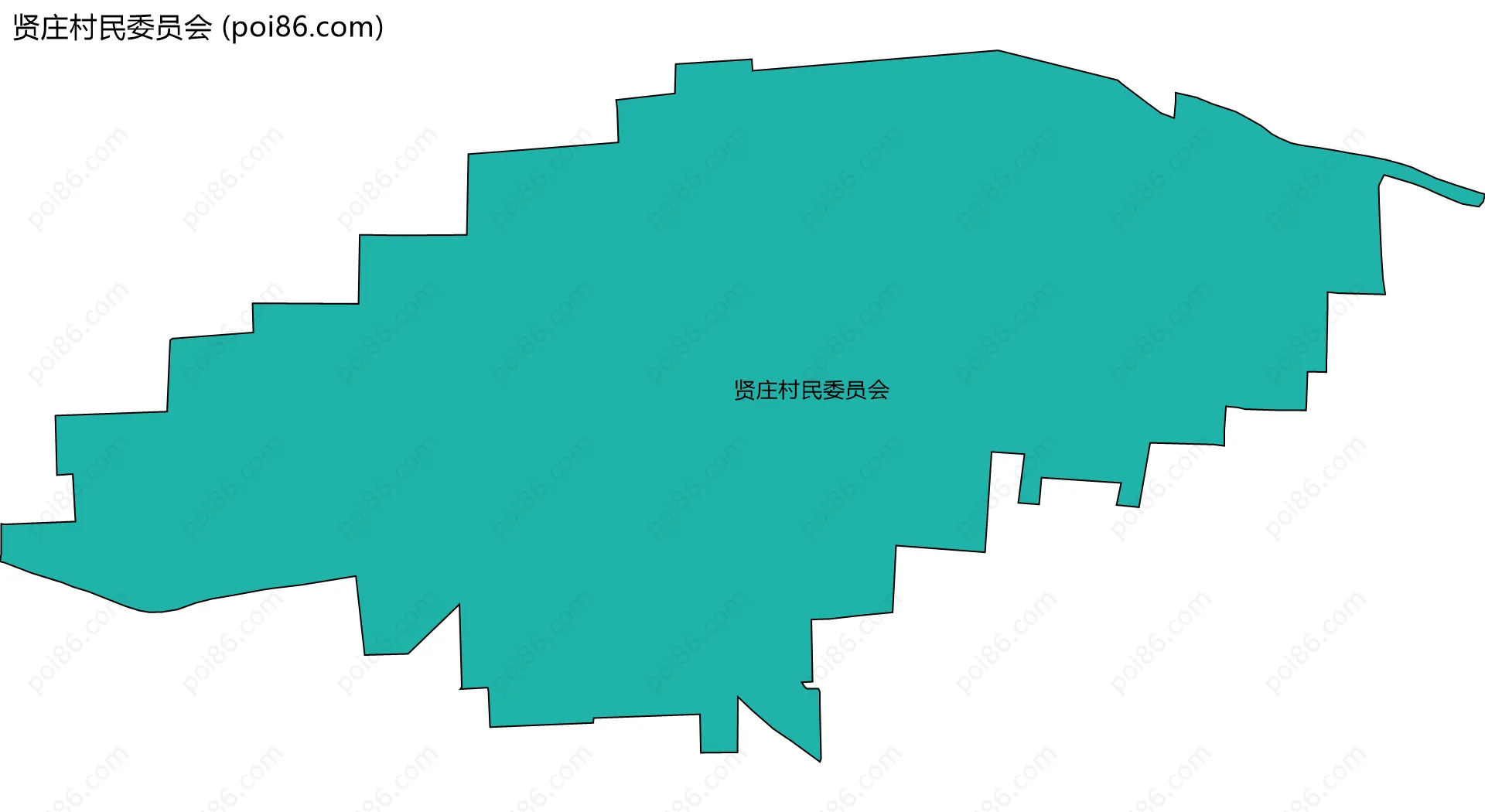 贤庄村民委员会边界地图