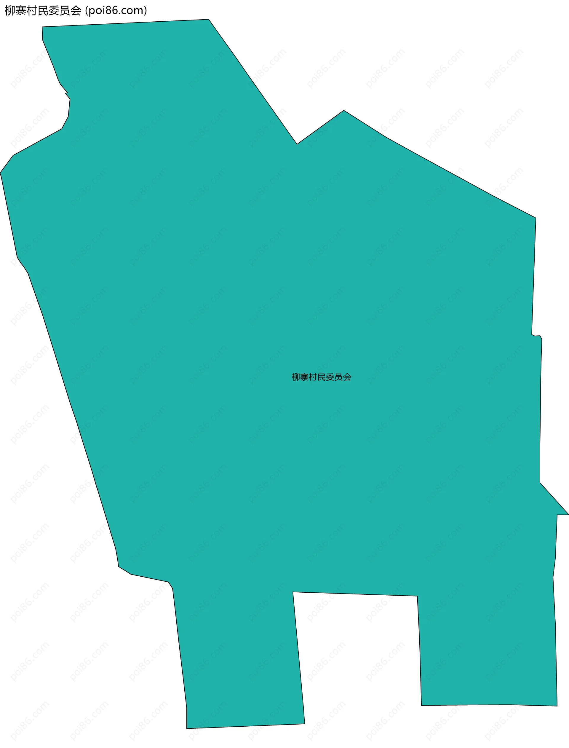 柳寨村民委员会边界地图