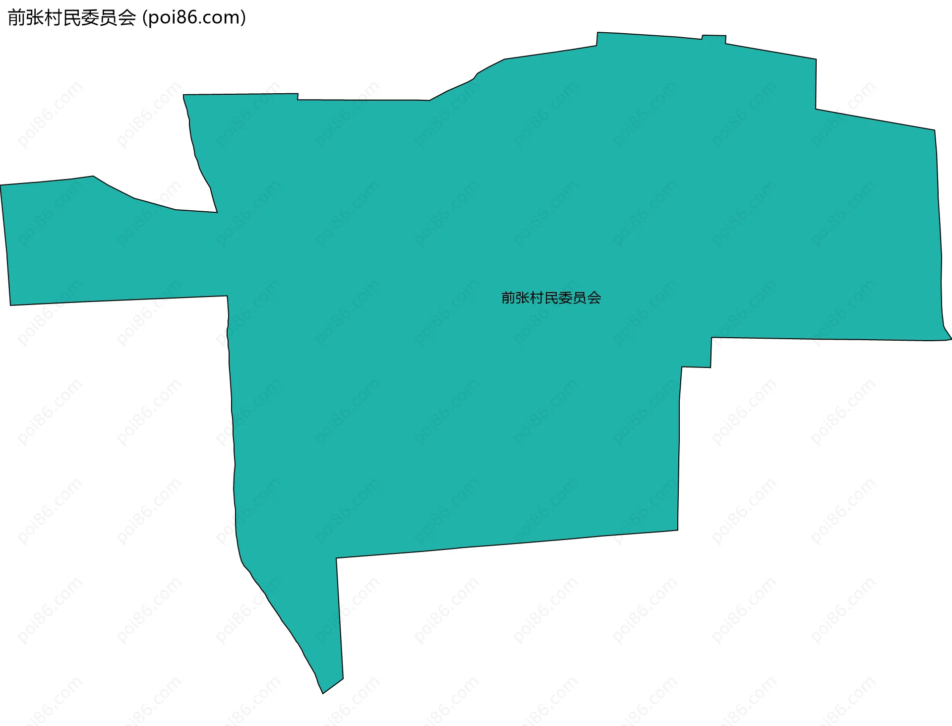 前张村民委员会边界地图