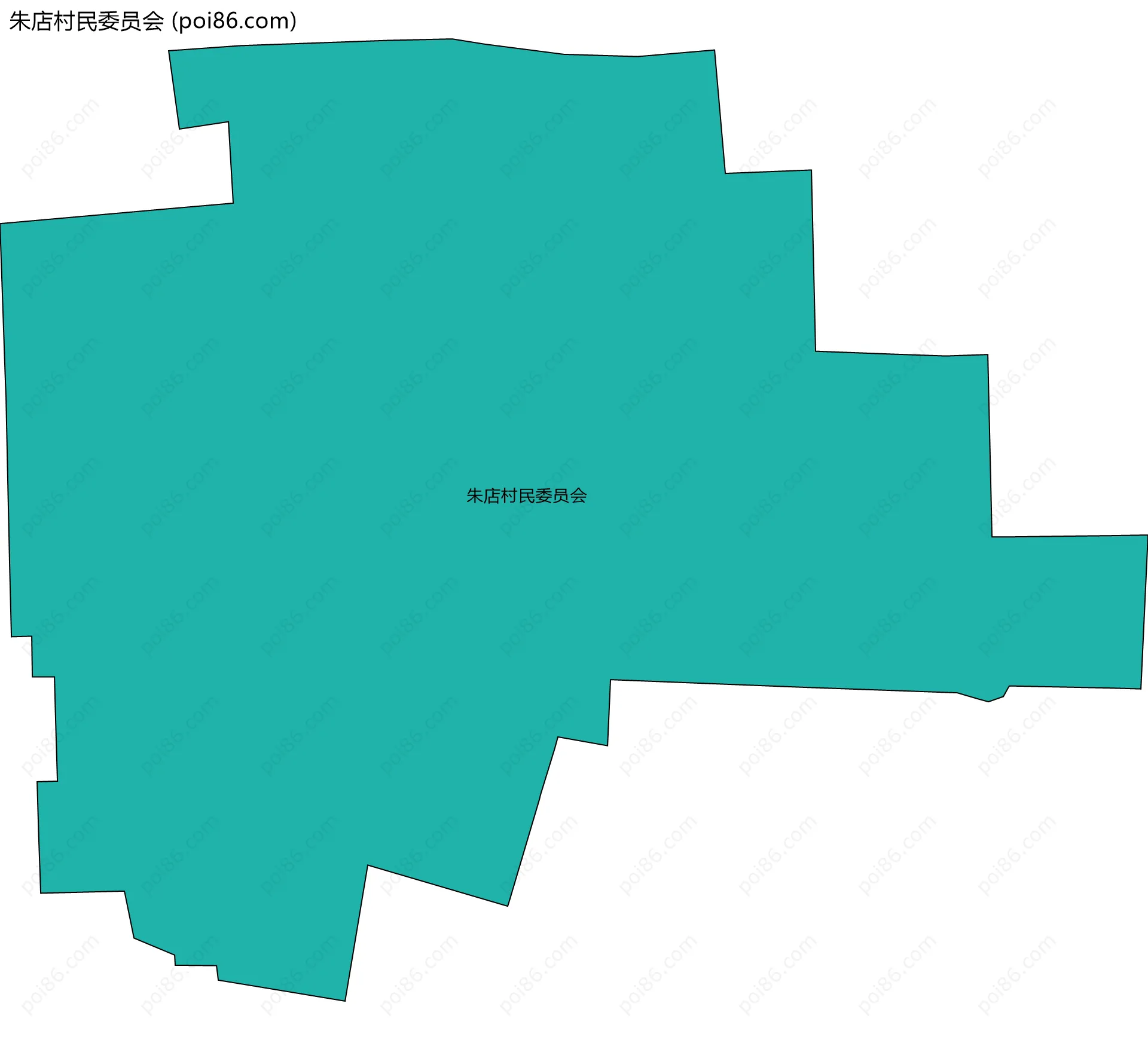 朱店村民委员会边界地图