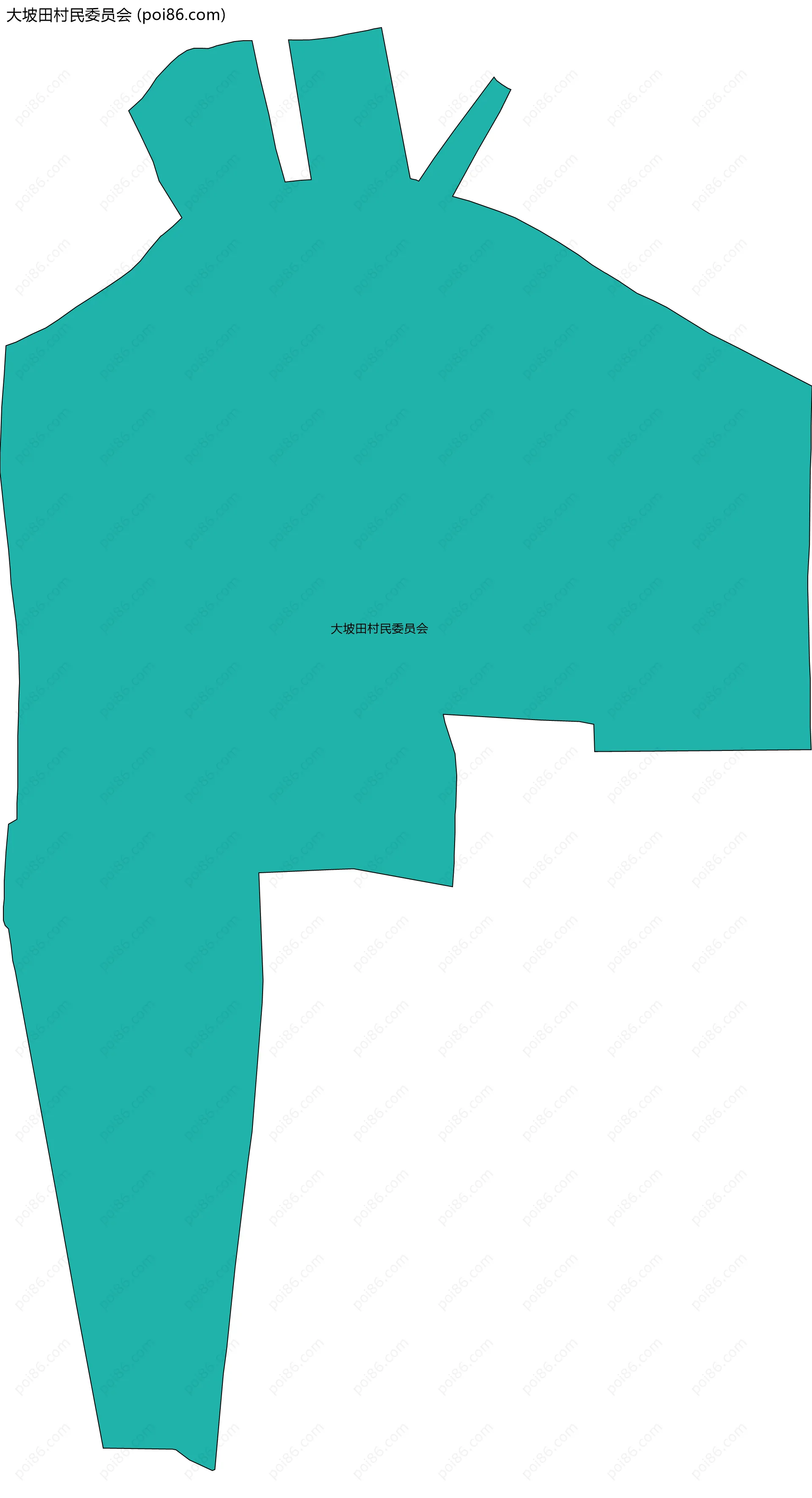 大坡田村民委员会边界地图