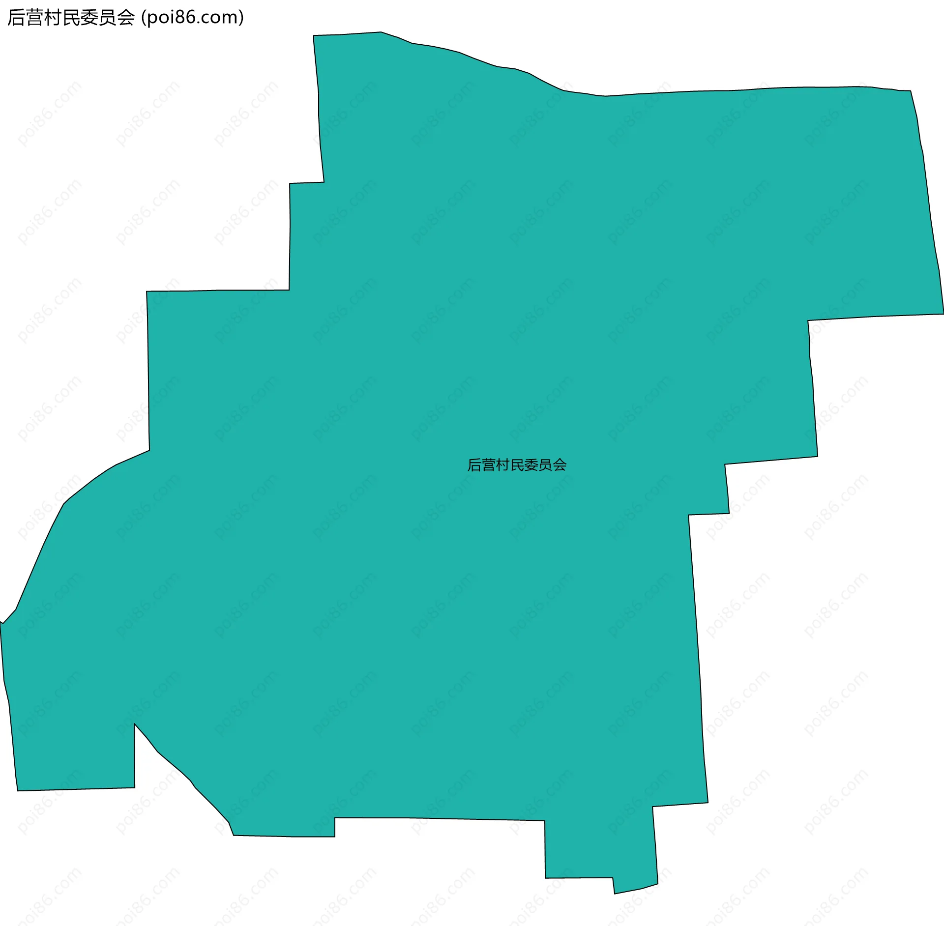后营村民委员会边界地图