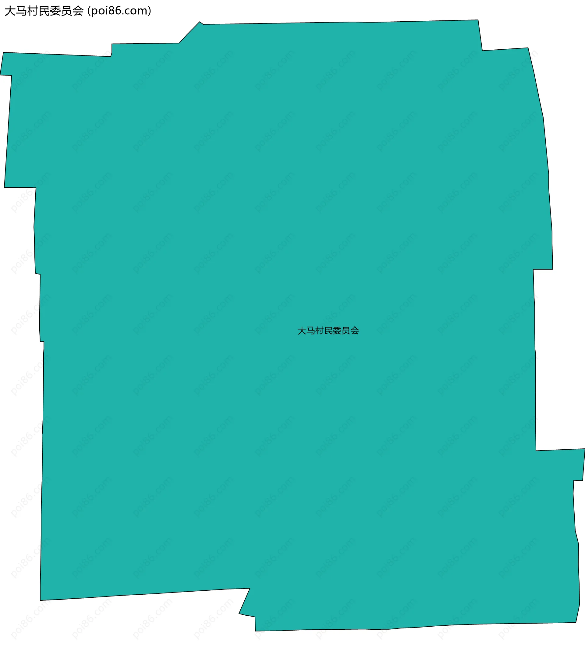 大马村民委员会边界地图