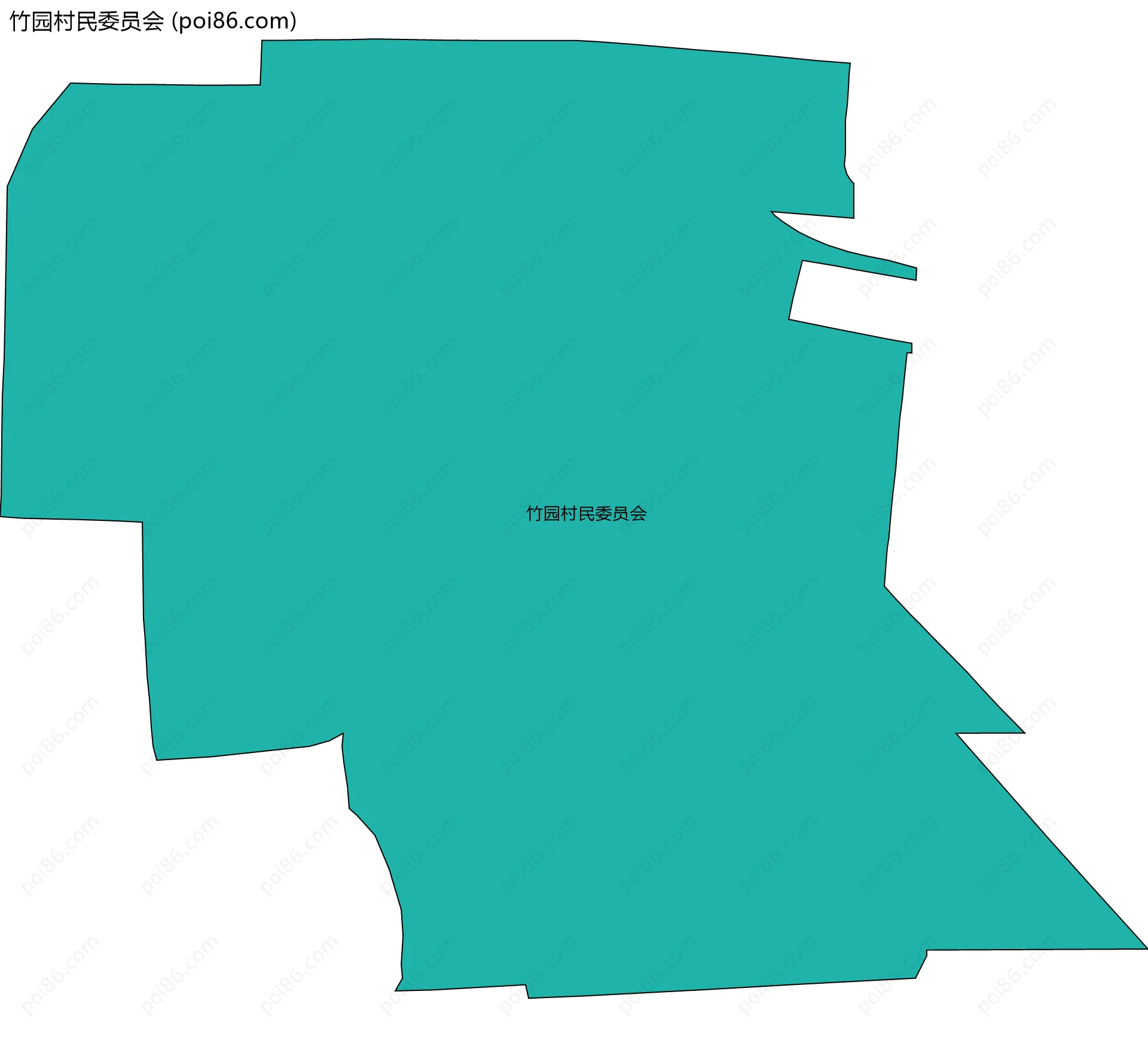 竹园村民委员会边界地图