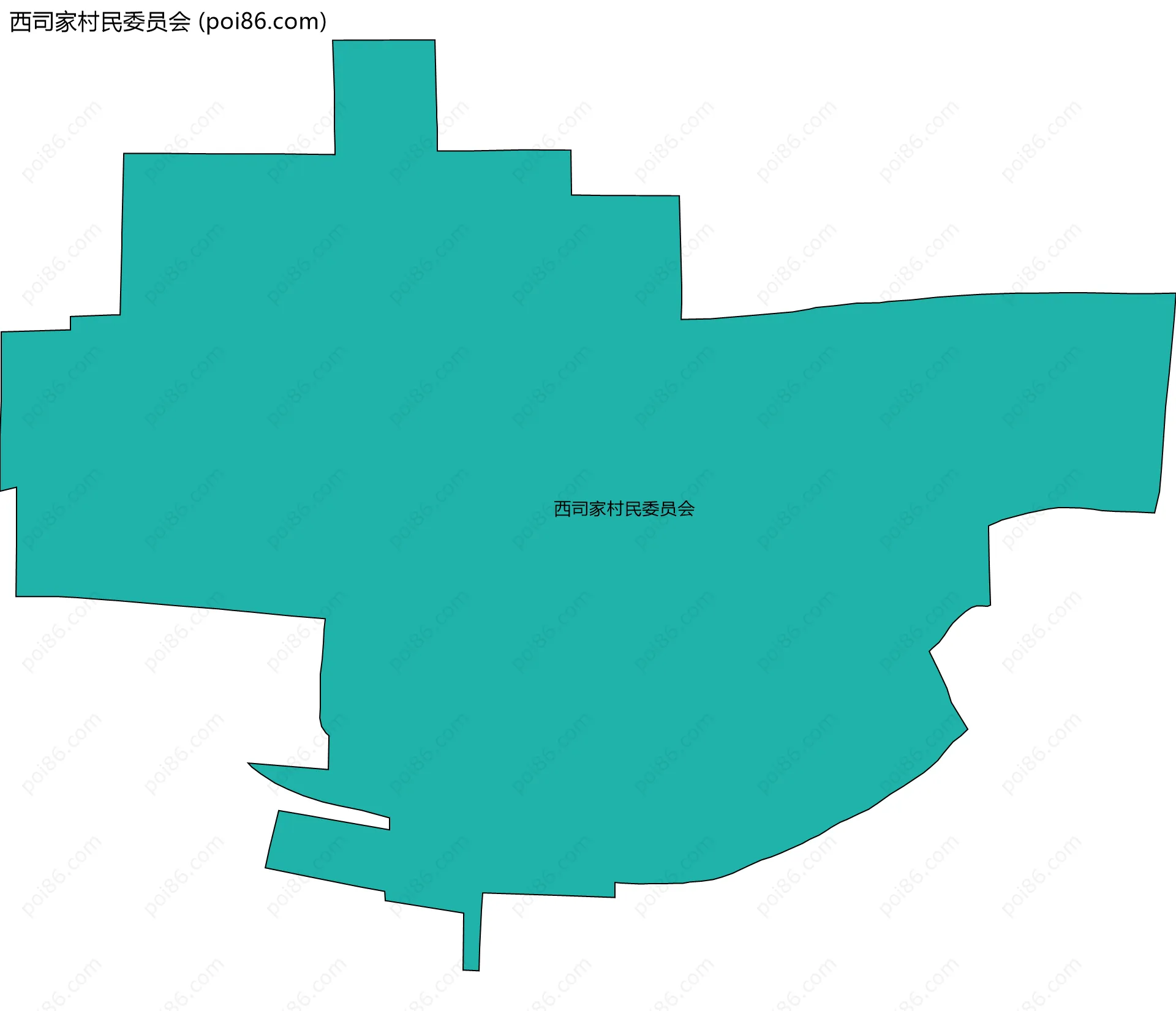 西司家村民委员会边界地图