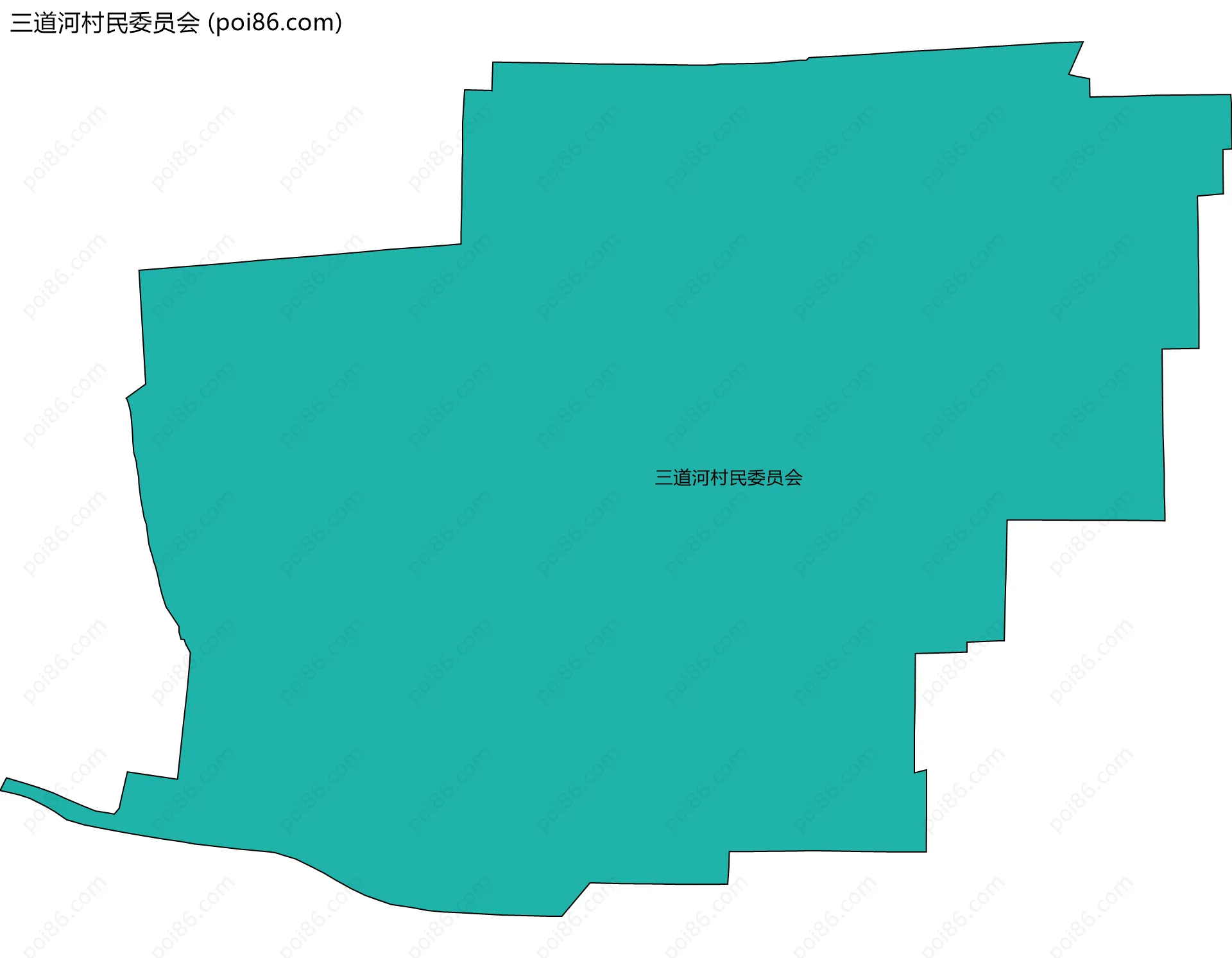 三道河村民委员会边界地图