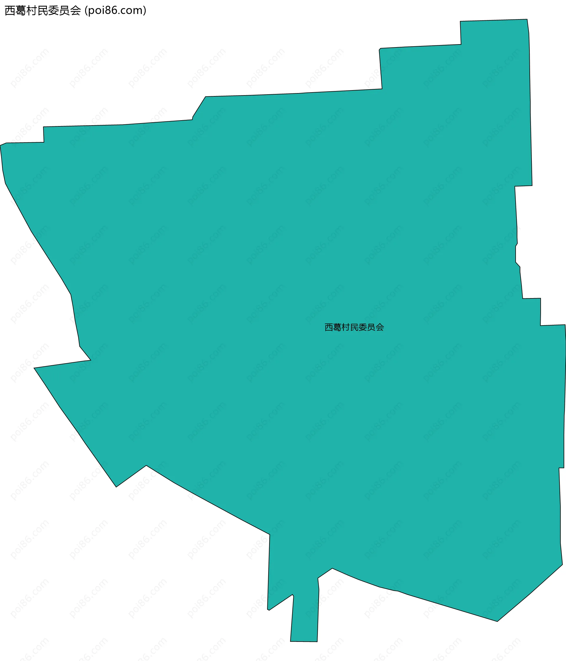 西葛村民委员会边界地图