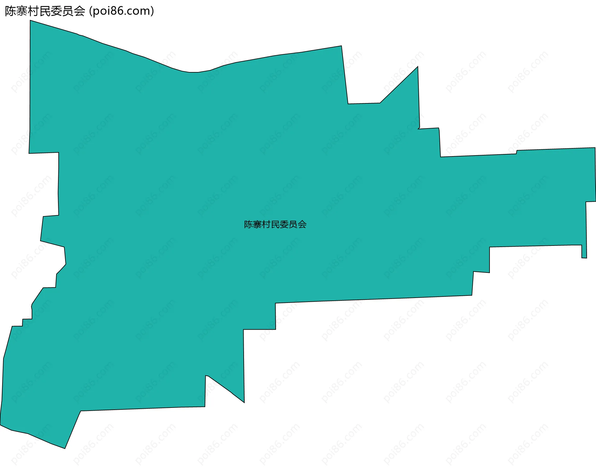 陈寨村民委员会边界地图