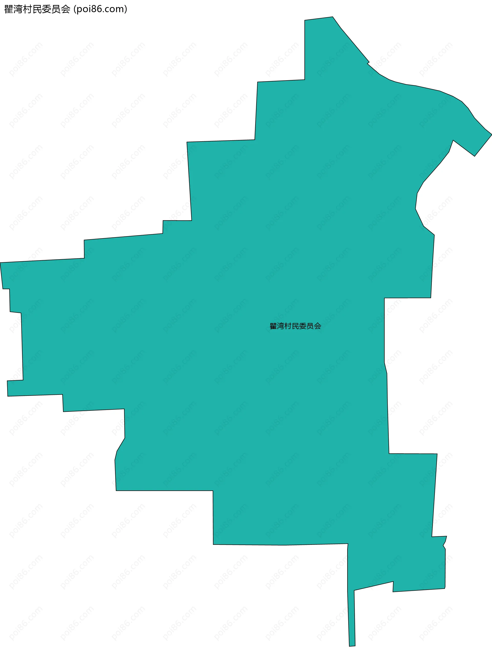 瞿湾村民委员会边界地图