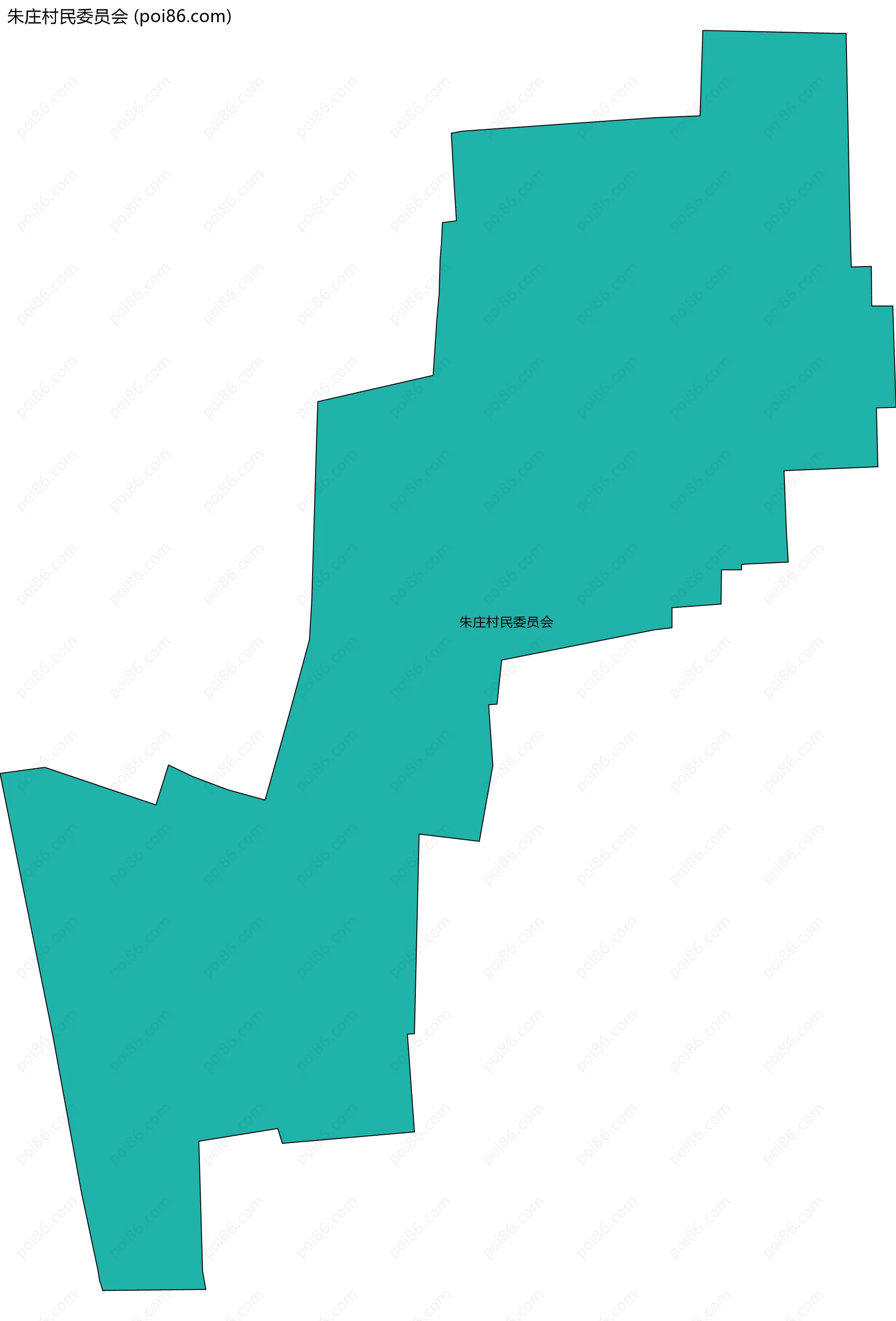 朱庄村民委员会边界地图