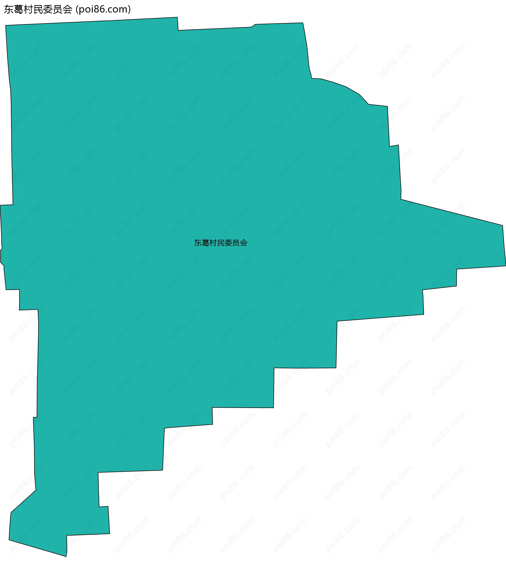 东葛村民委员会边界地图