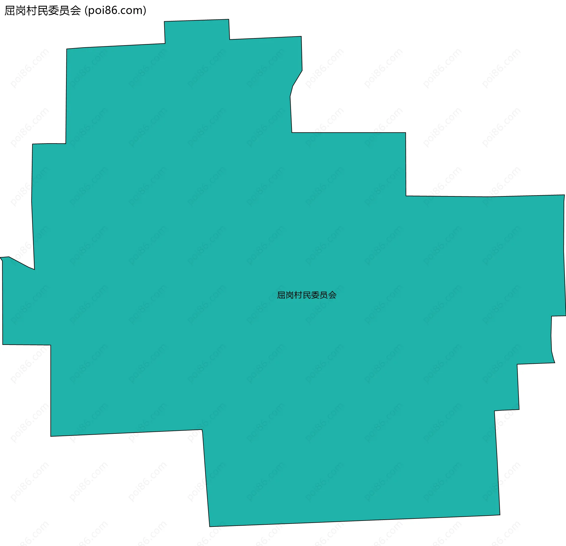 屈岗村民委员会边界地图