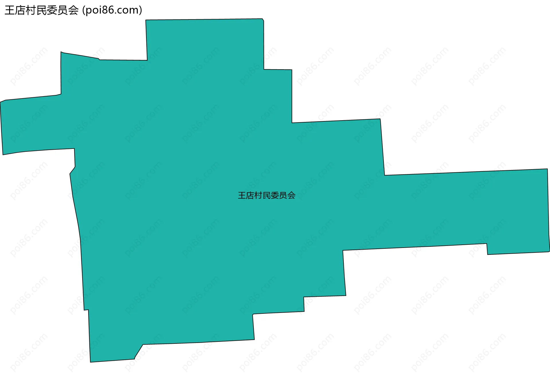 王店村民委员会边界地图