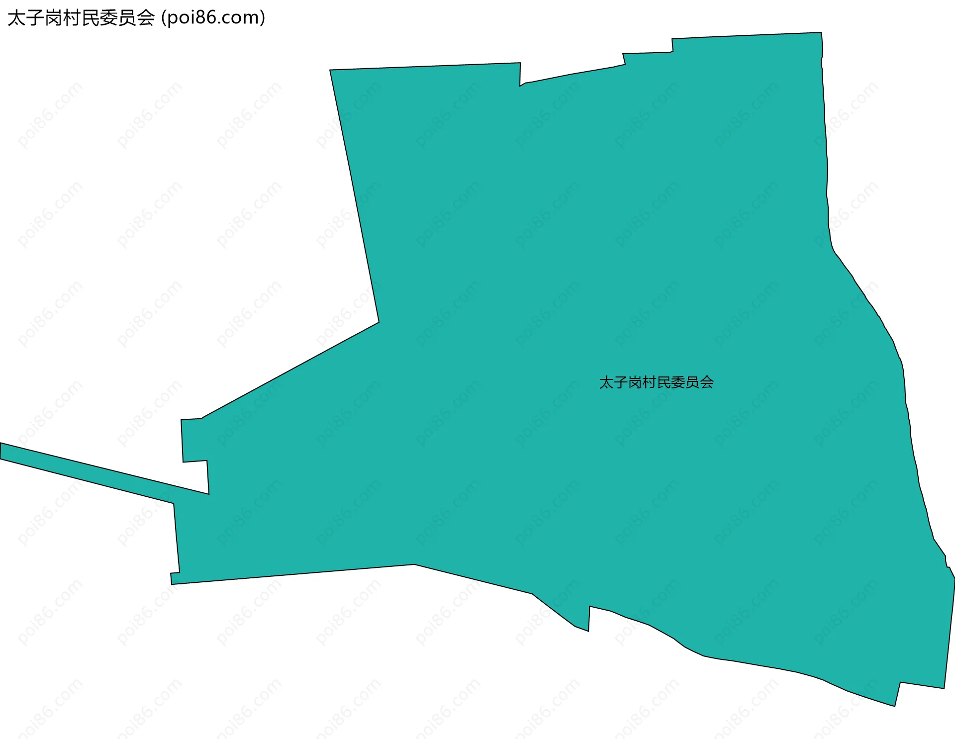 太子岗村民委员会边界地图