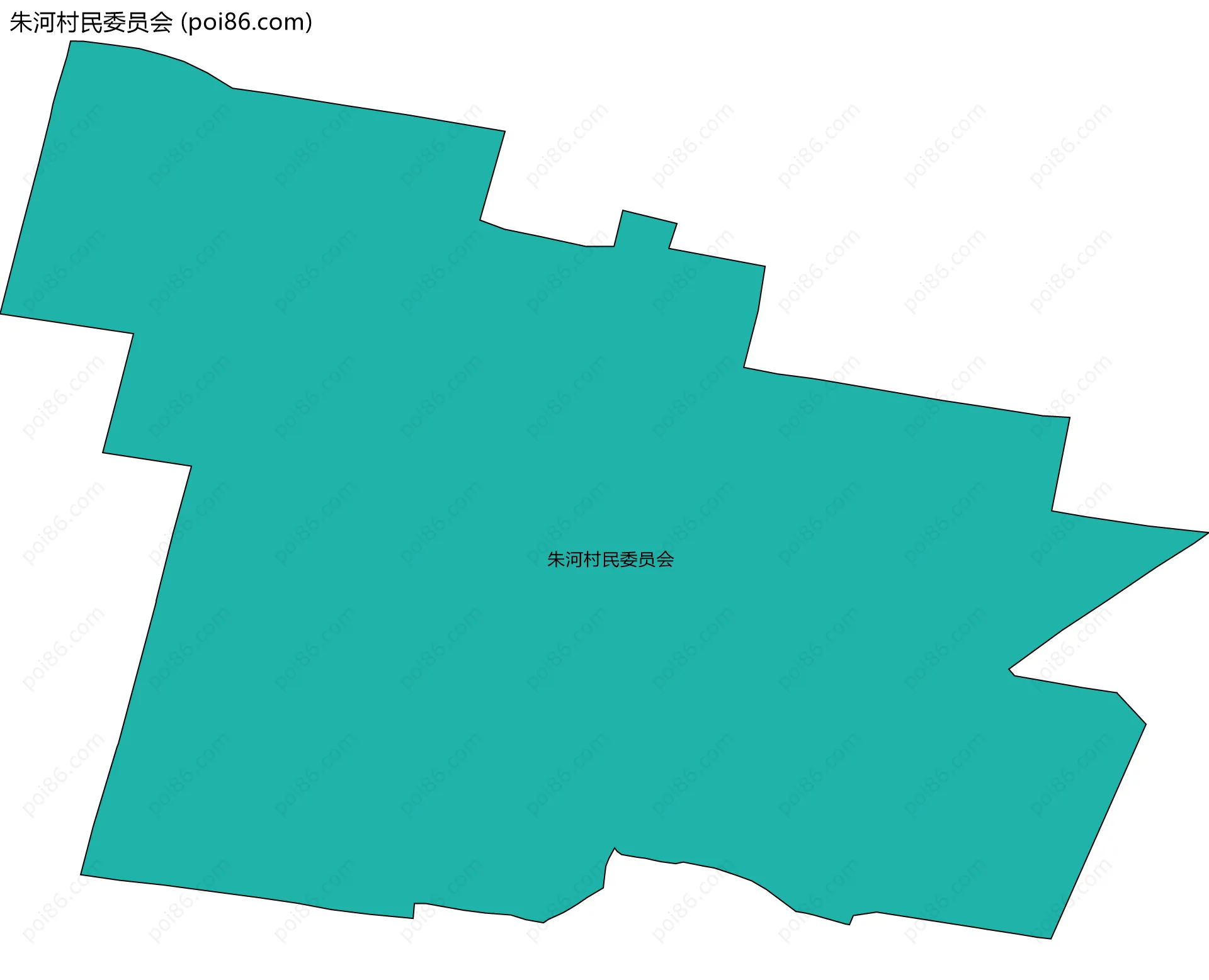 朱河村民委员会边界地图