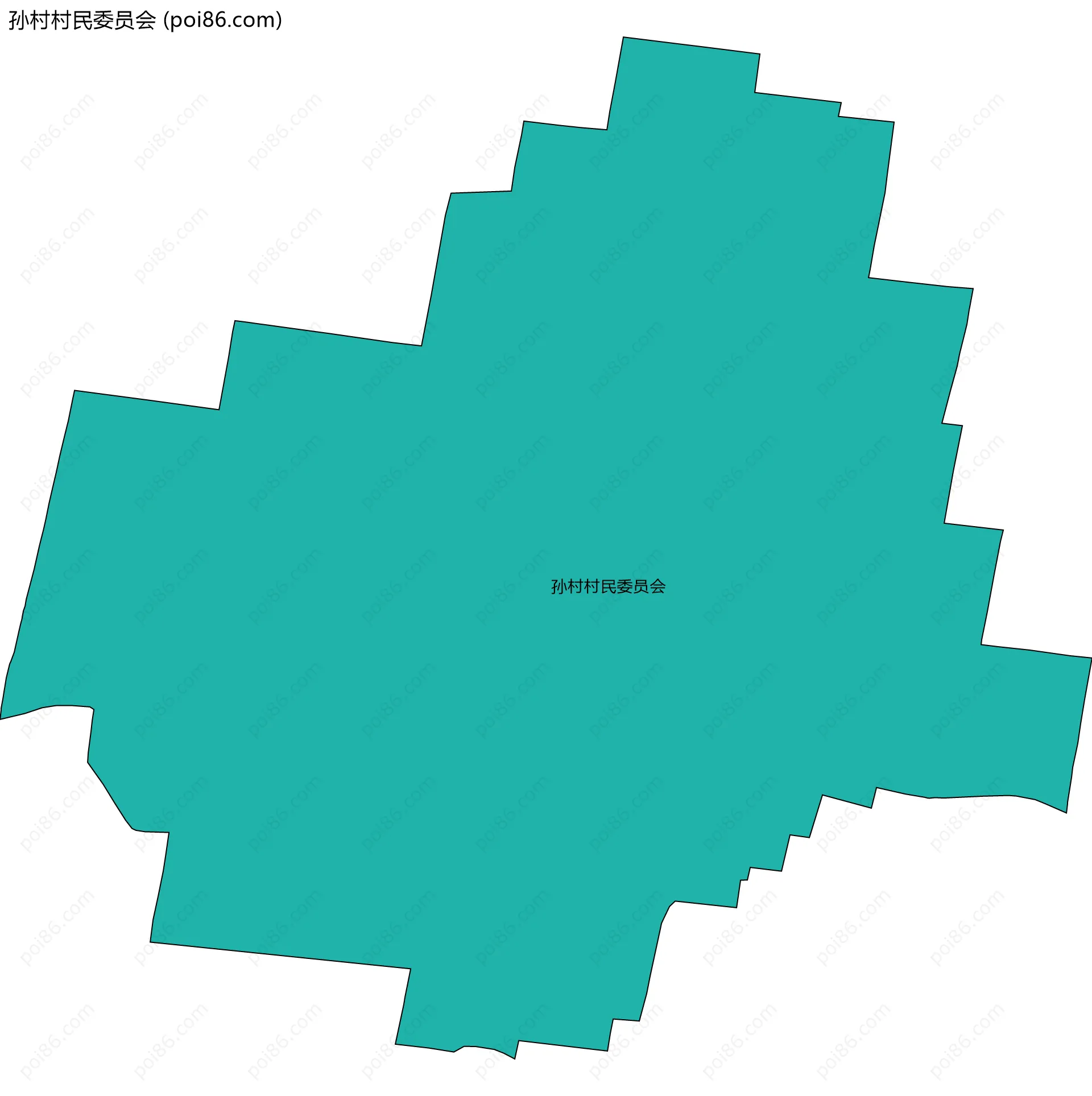 孙村村民委员会边界地图