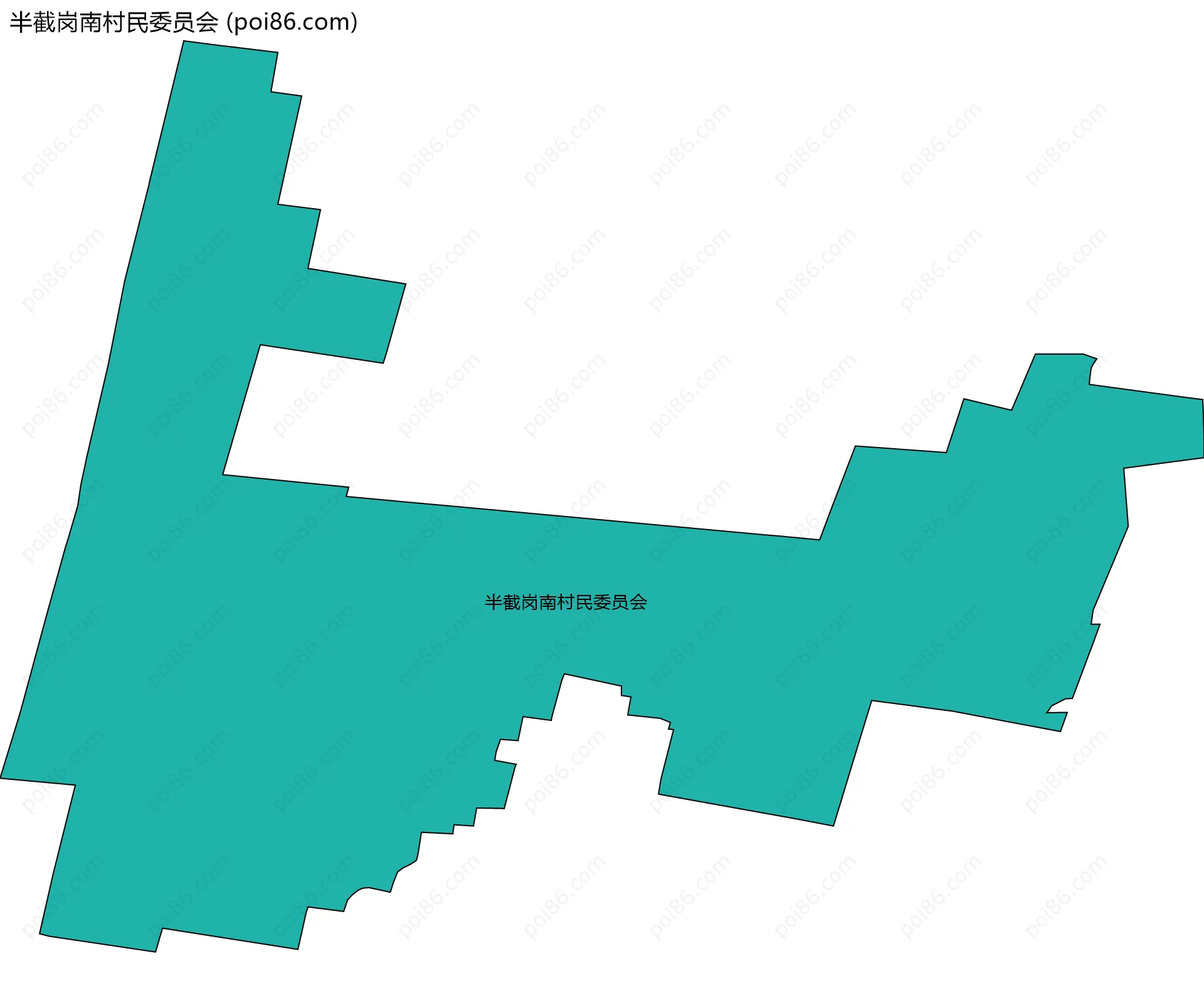 半截岗南村民委员会边界地图
