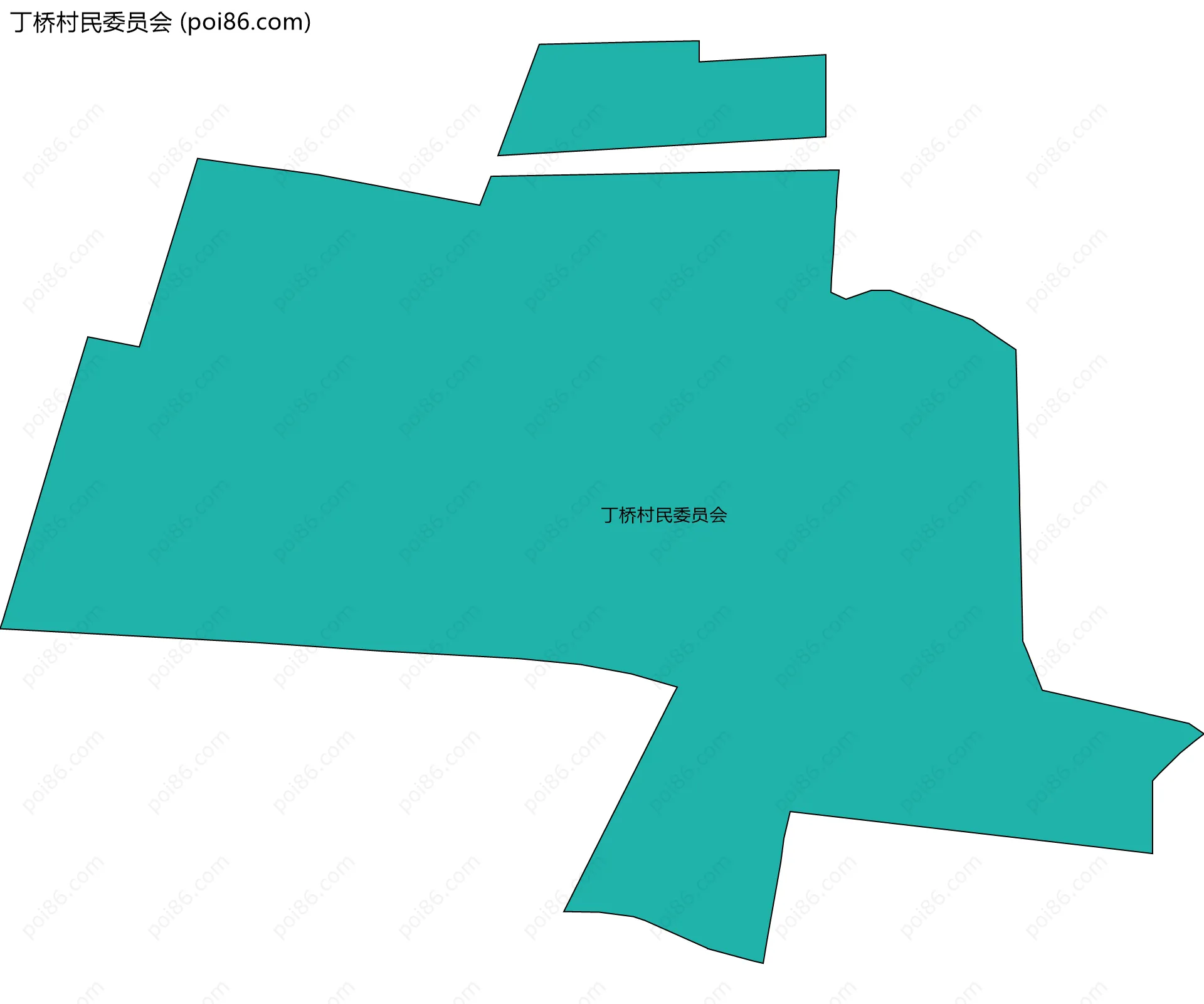 丁桥村民委员会边界地图