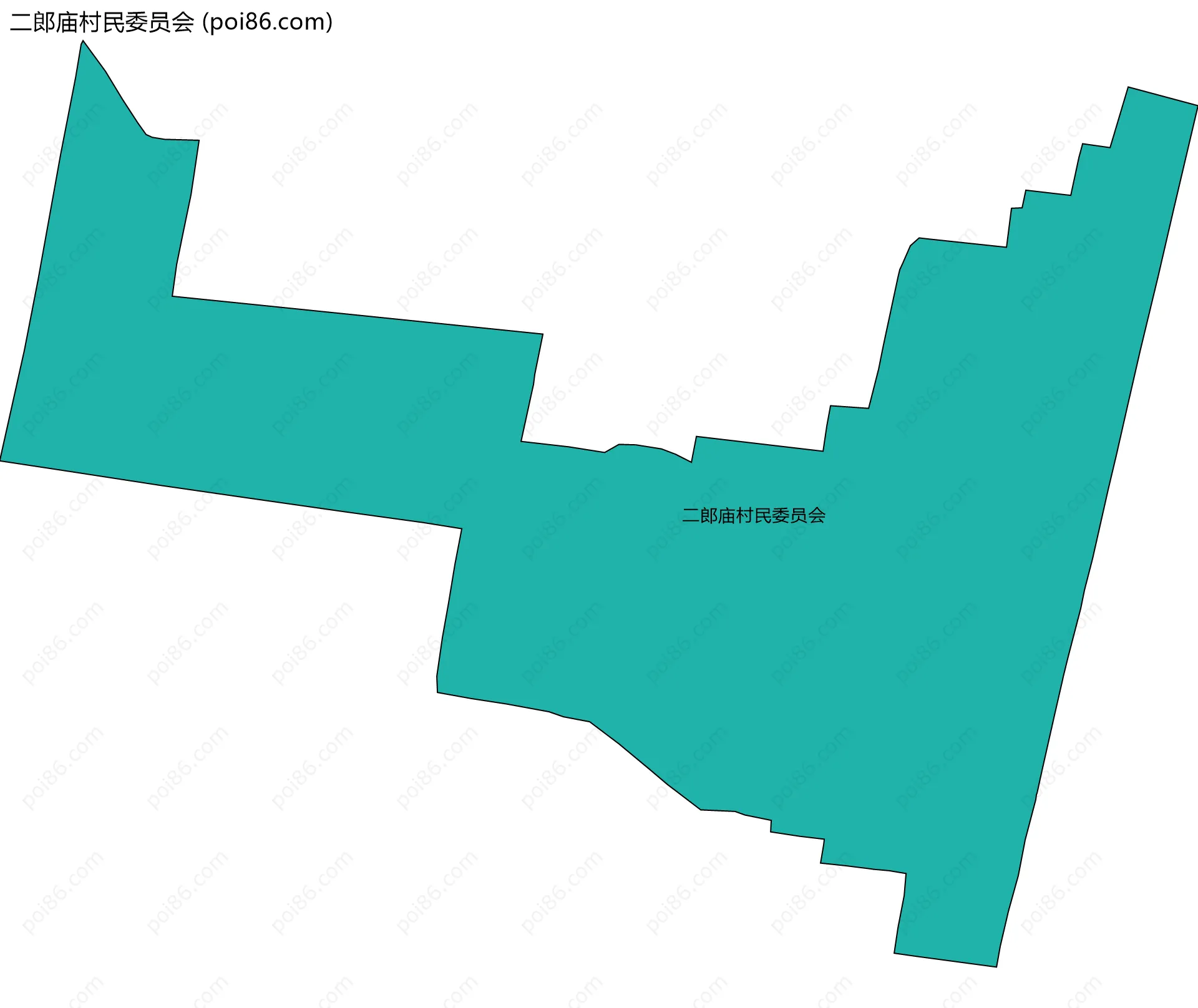 二郎庙村民委员会边界地图