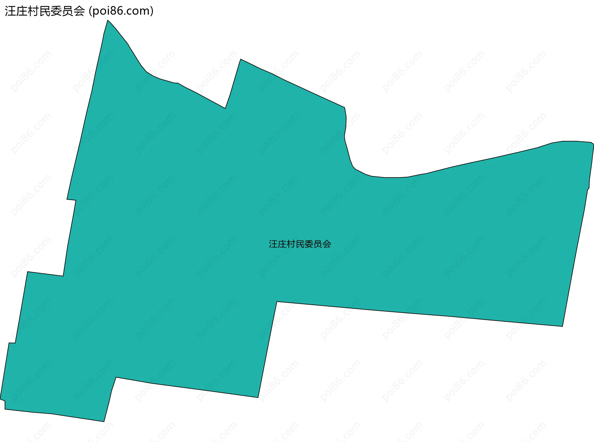 汪庄村民委员会边界地图