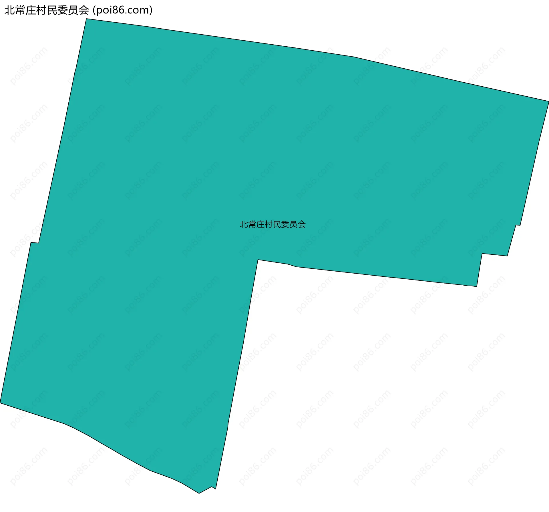 北常庄村民委员会边界地图