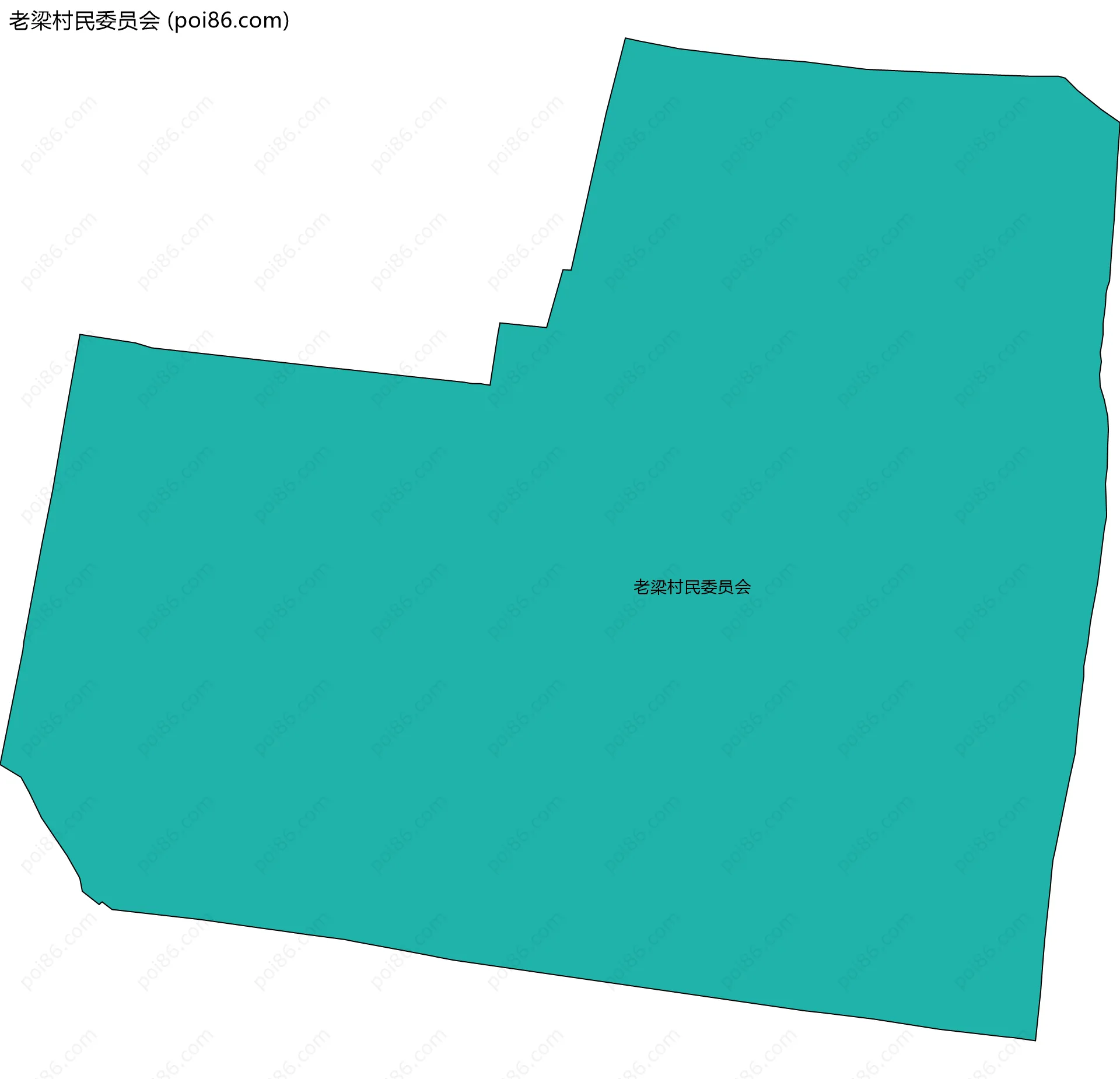 老梁村民委员会边界地图