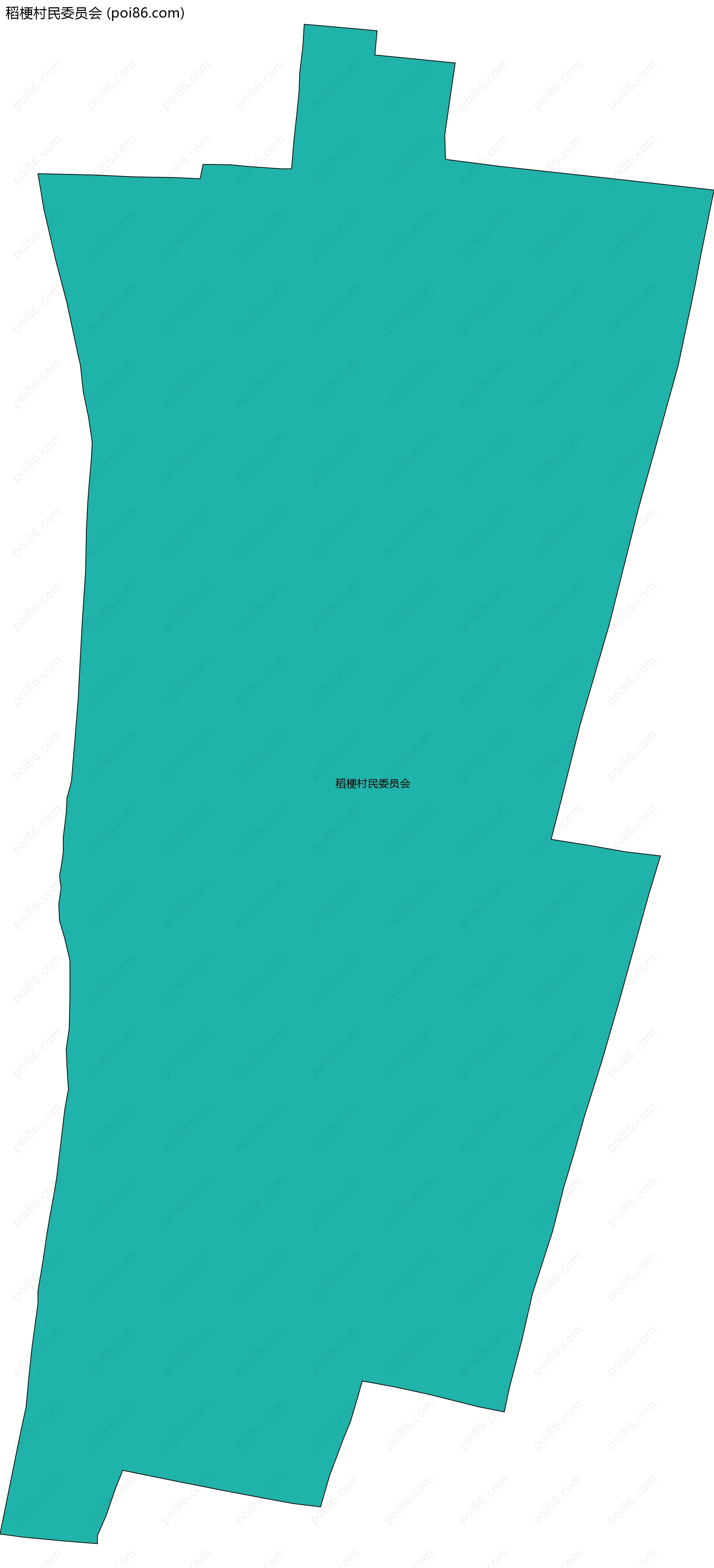 稻梗村民委员会边界地图