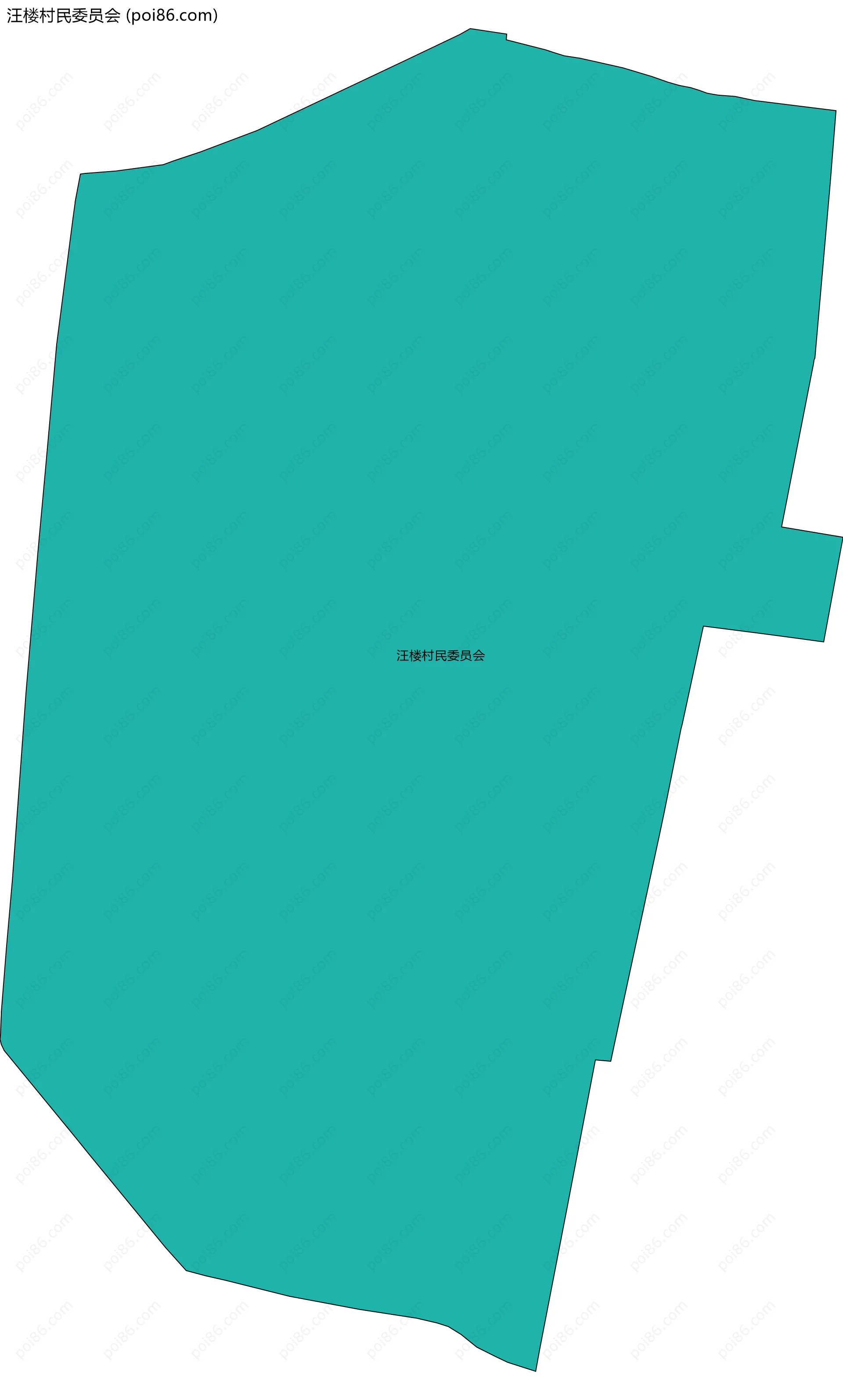汪楼村民委员会边界地图