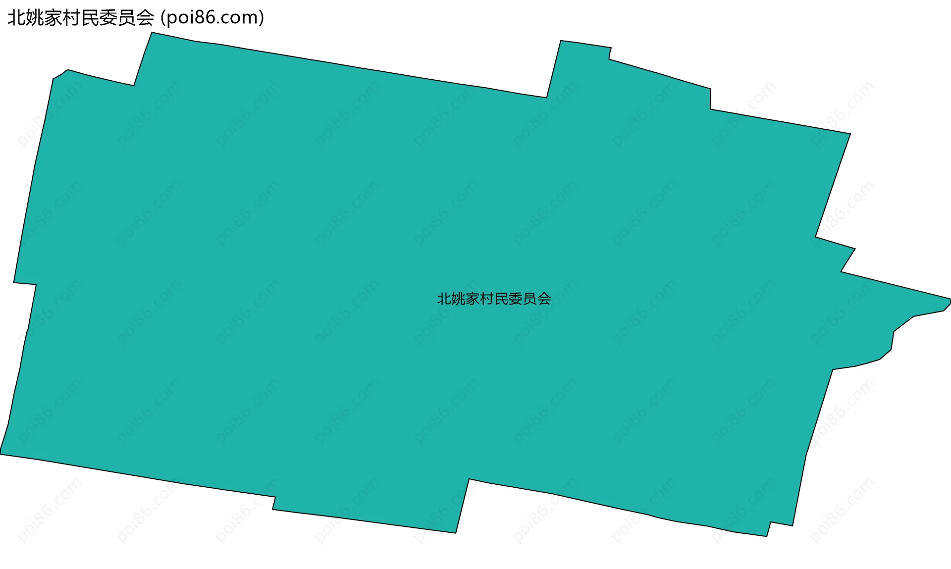 北姚家村民委员会边界地图