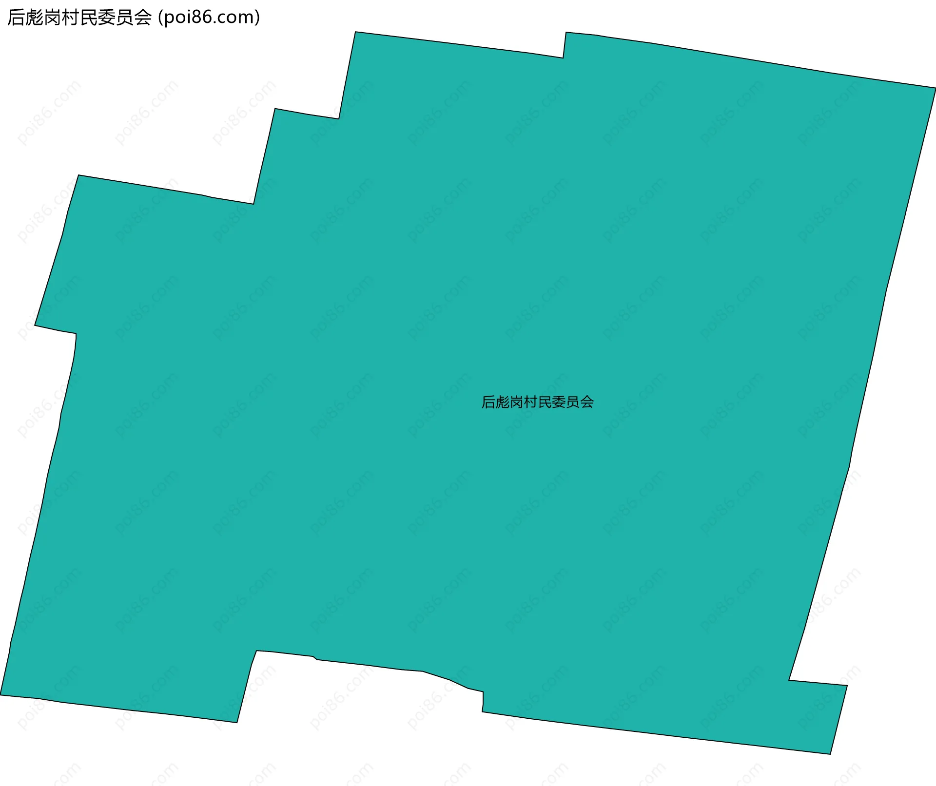 后彪岗村民委员会边界地图