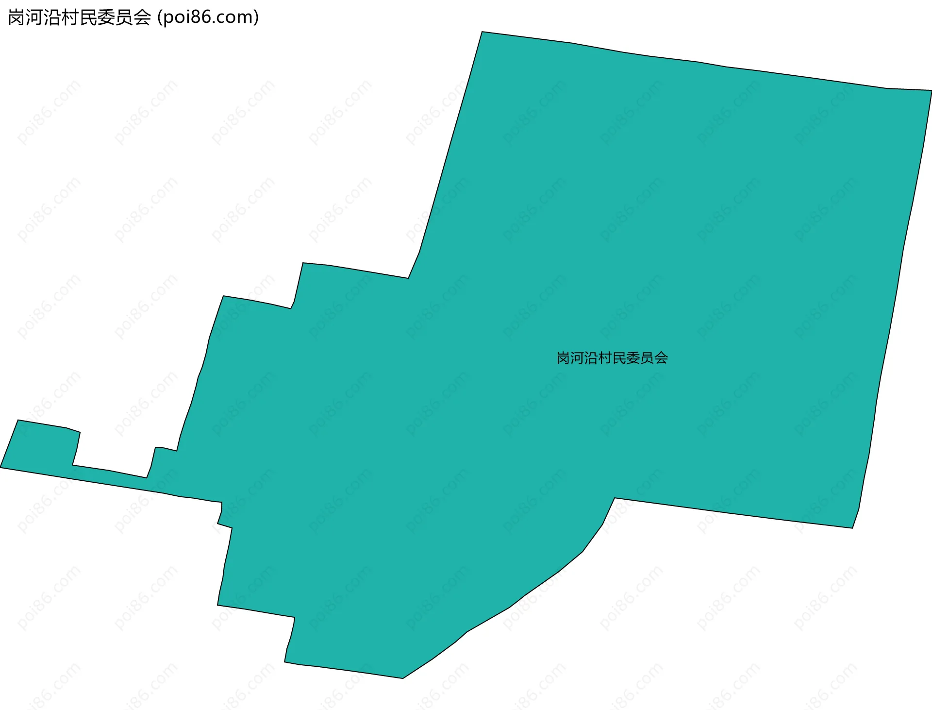 岗河沿村民委员会边界地图