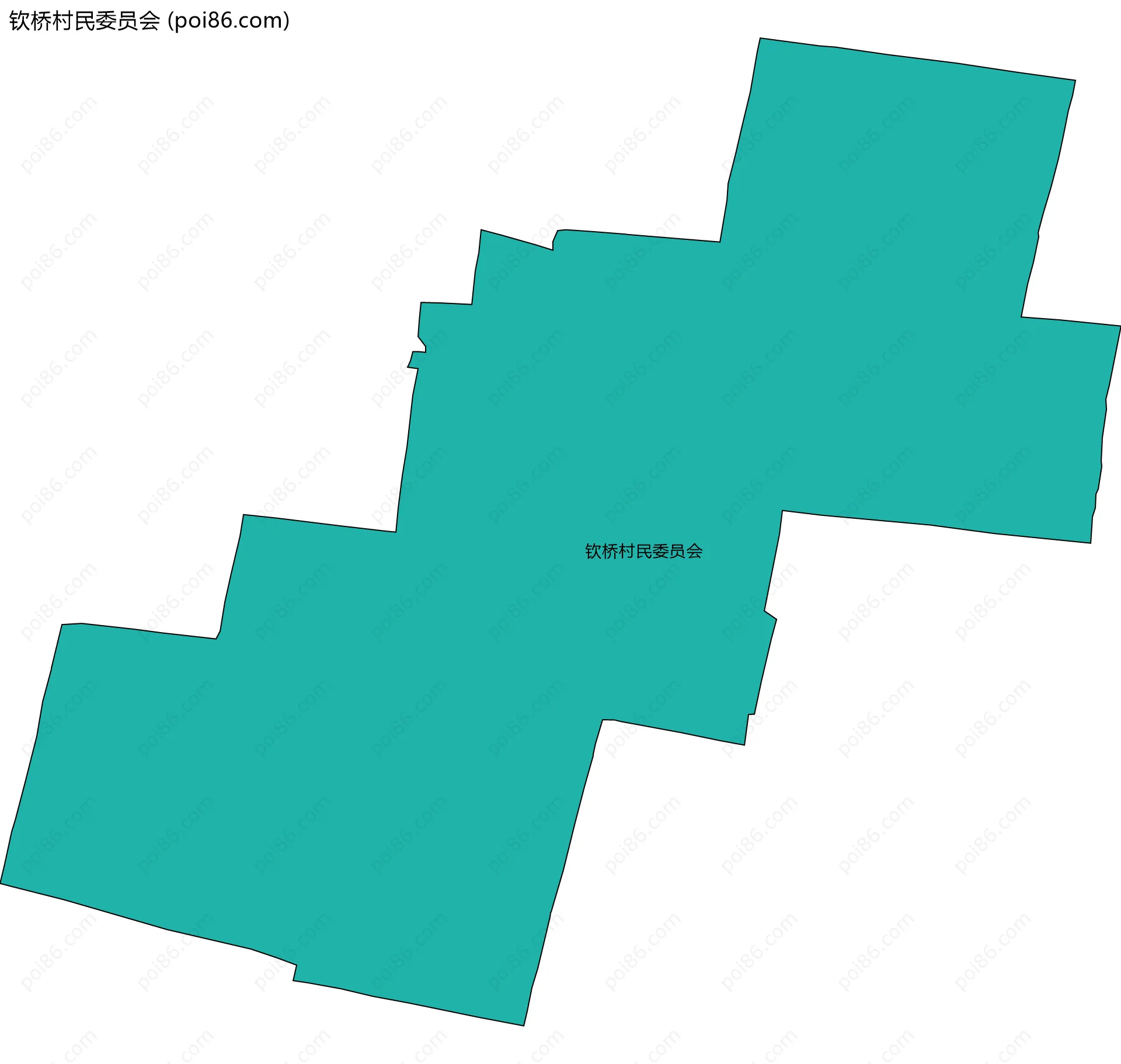 钦桥村民委员会边界地图