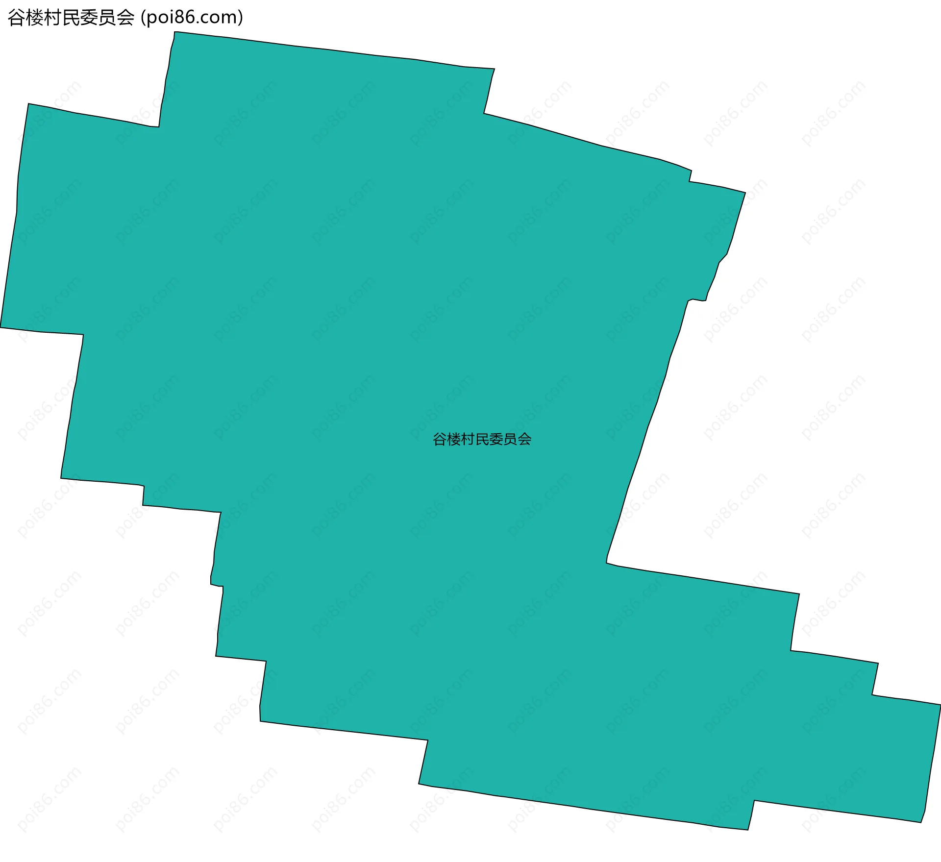 谷楼村民委员会边界地图